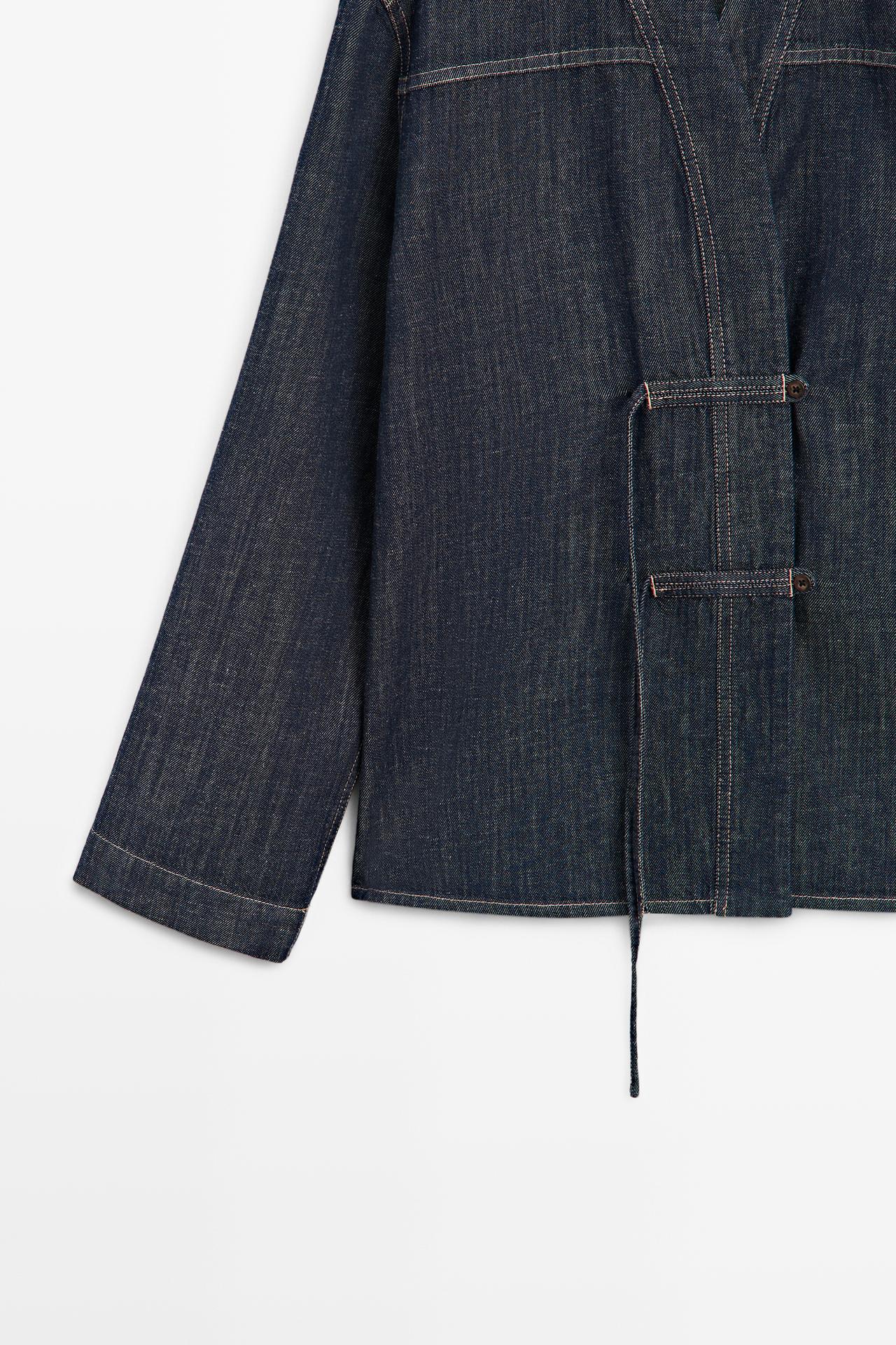 Total look denim overshirt — DARK BLUE