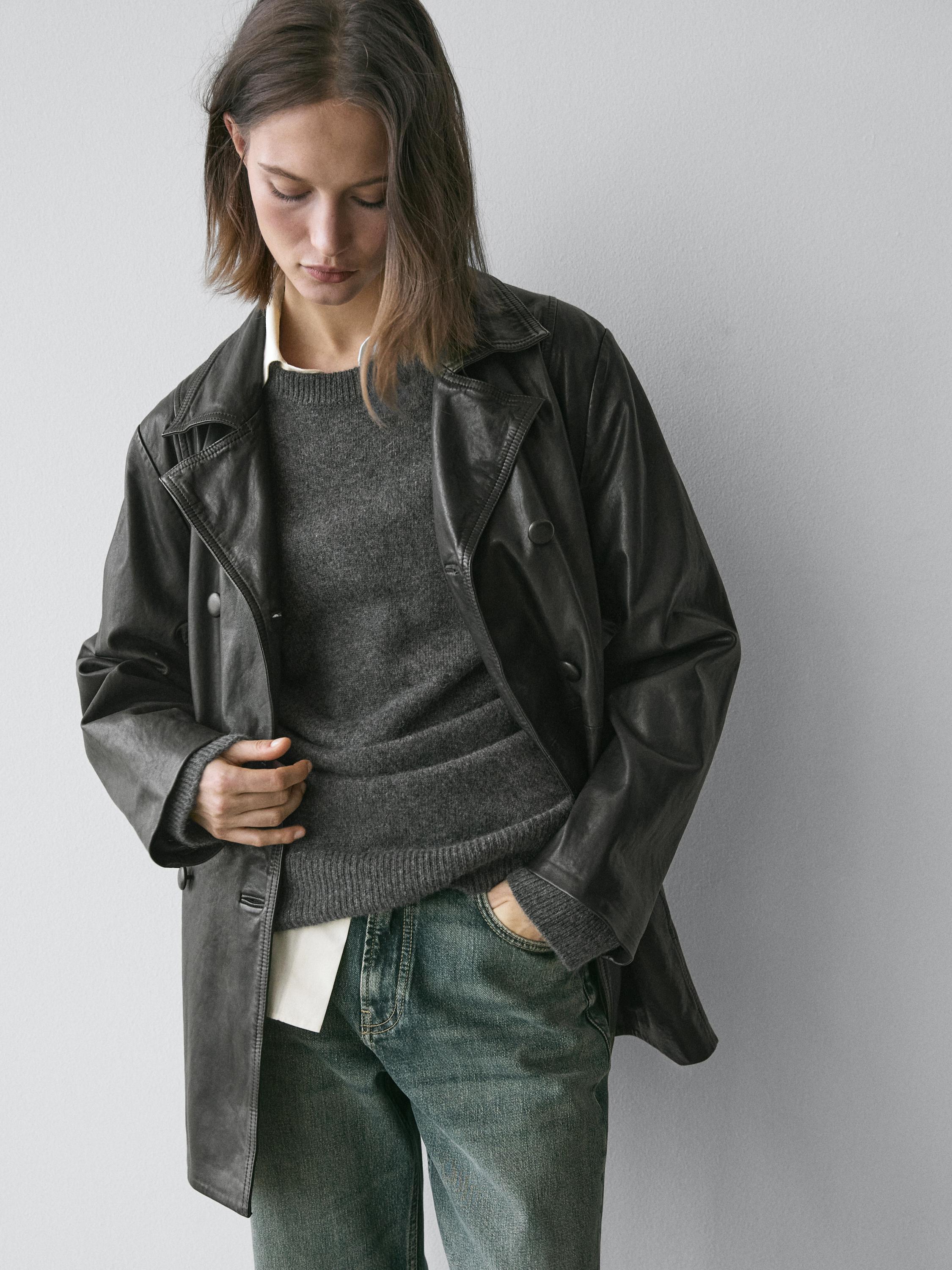 Xhaketë me jakë kontrastuese kamosh