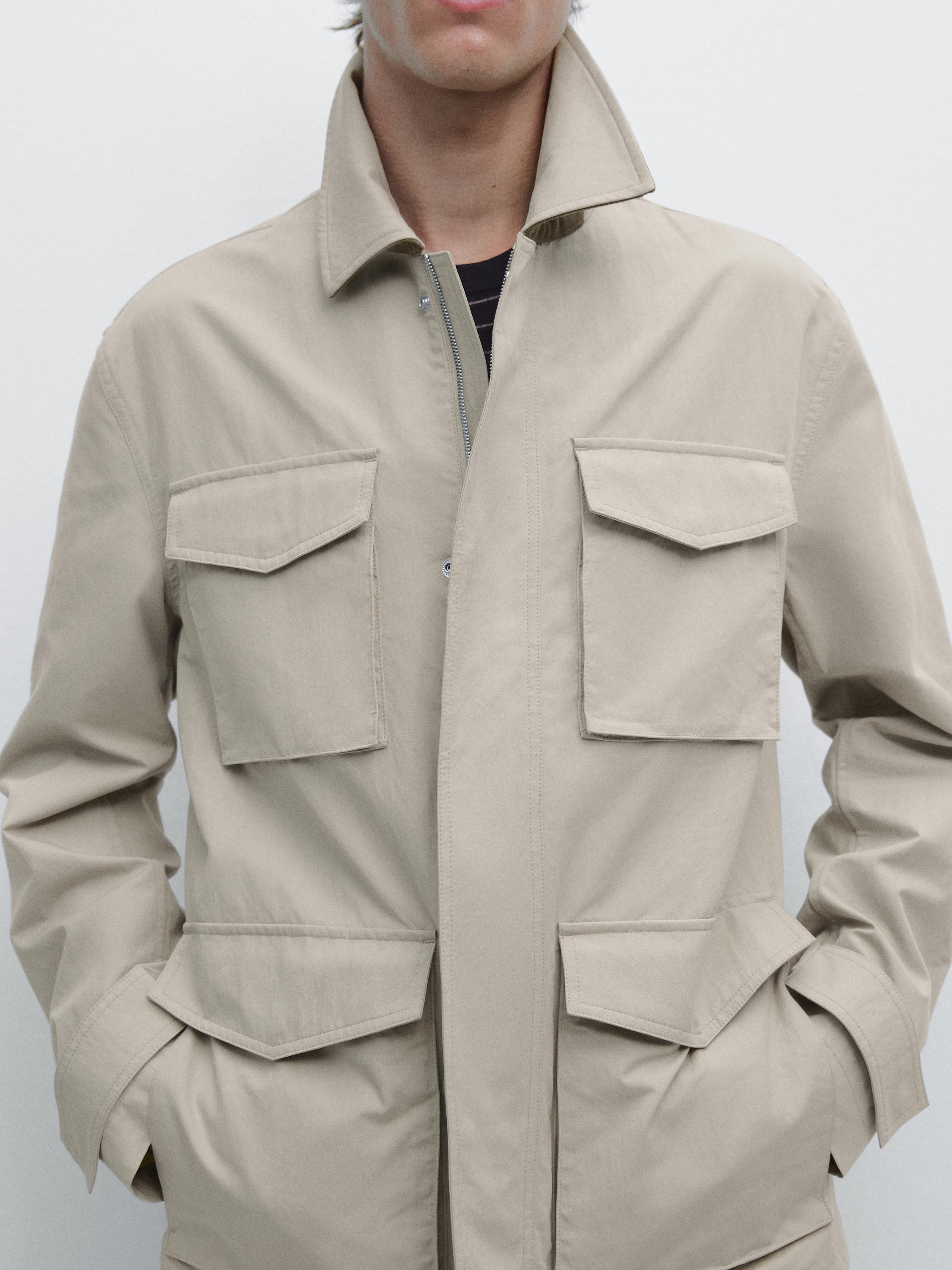 Jacket with pocket details — STONE