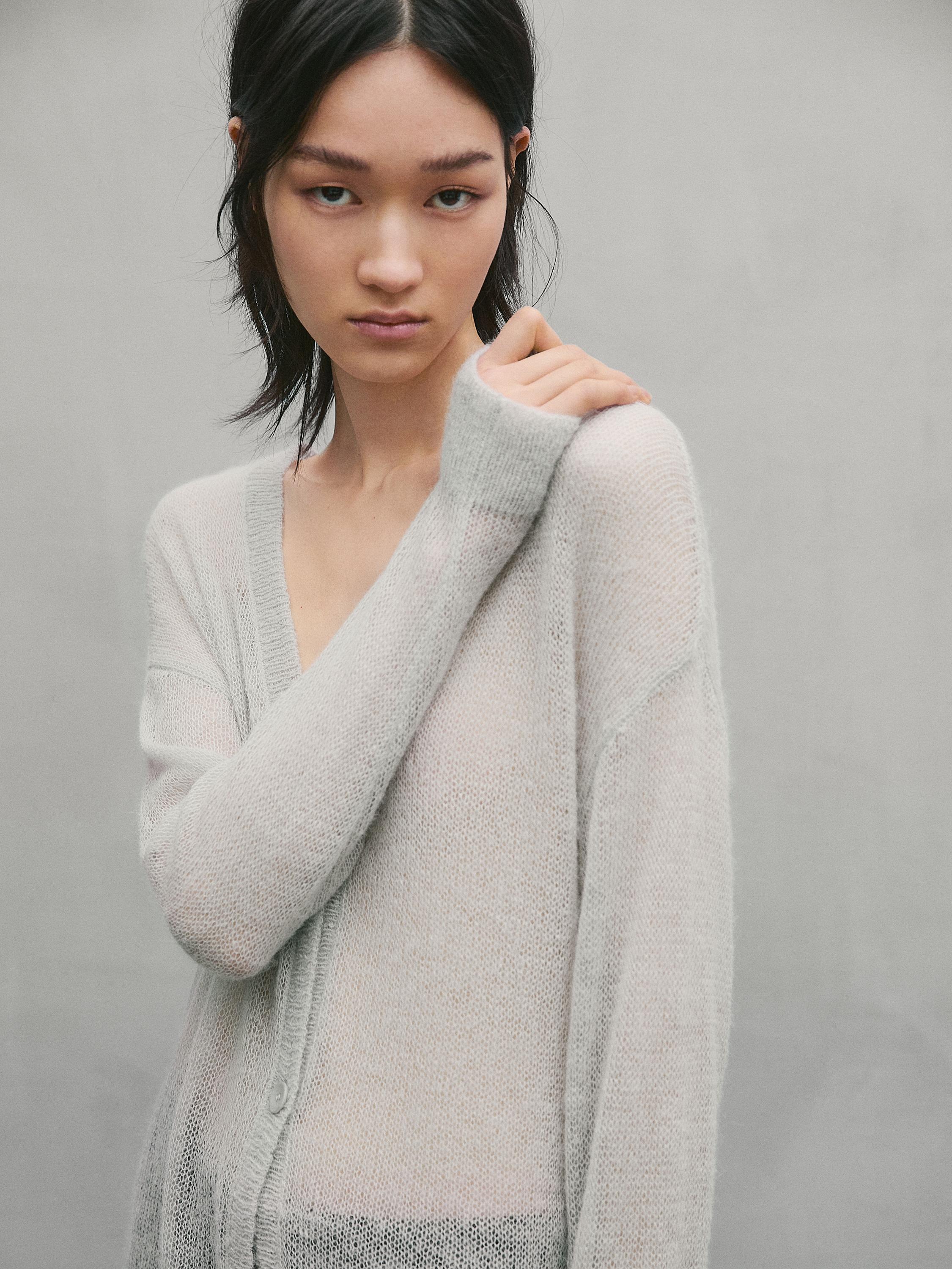 Long cutwork cardigan - Studio