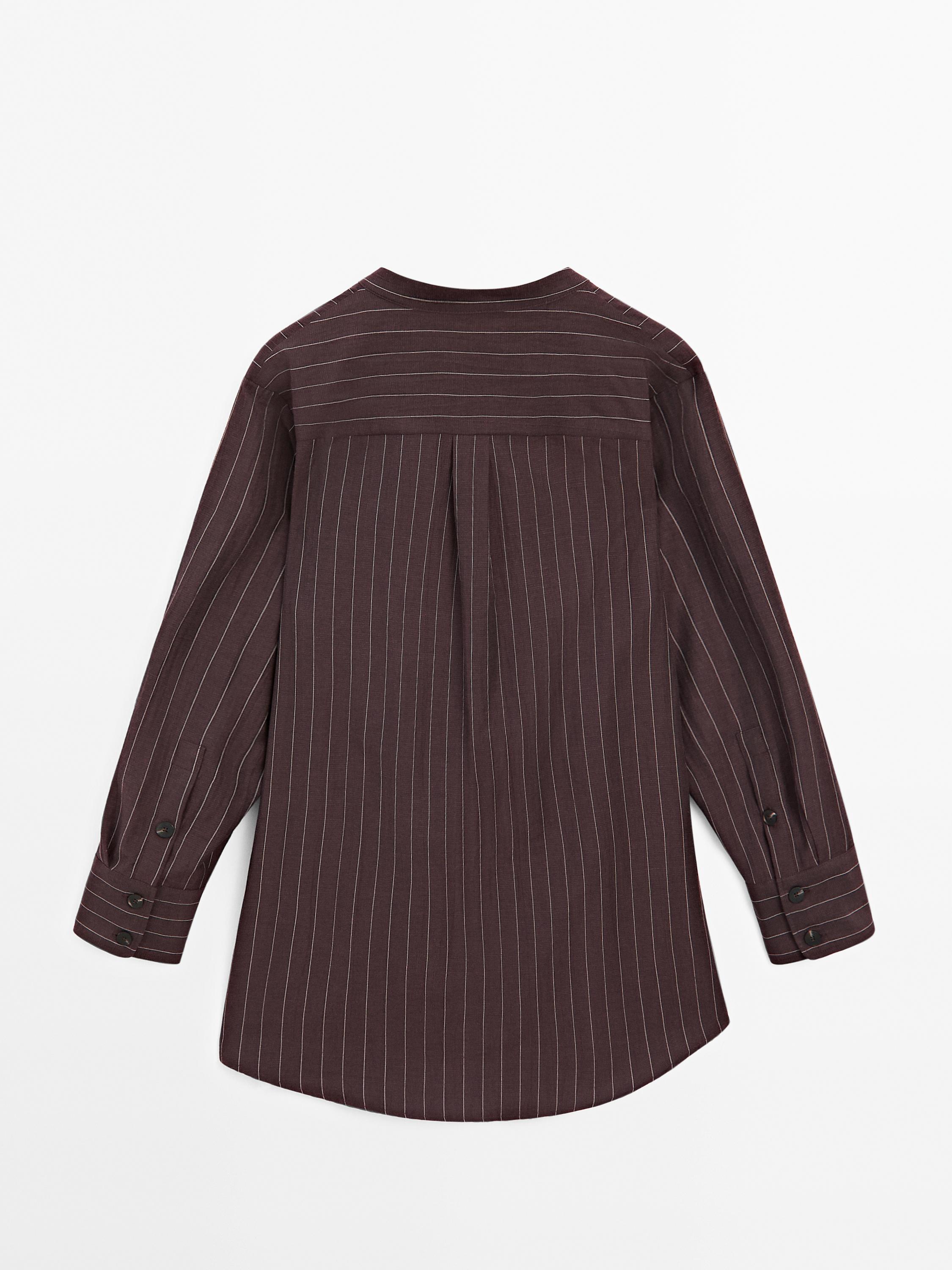 Flowing pinstripe kimono