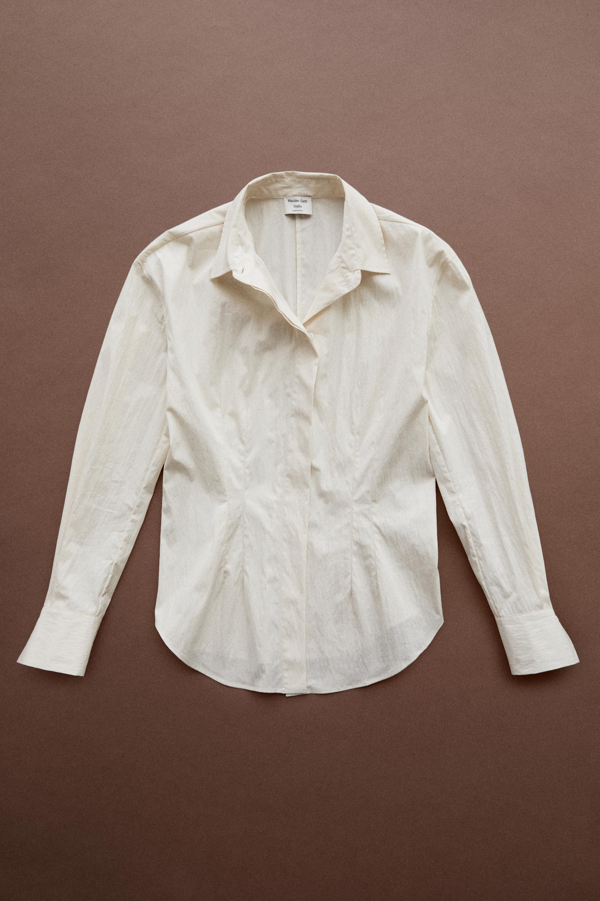 Shirt with seam details - STUDIO — Beige