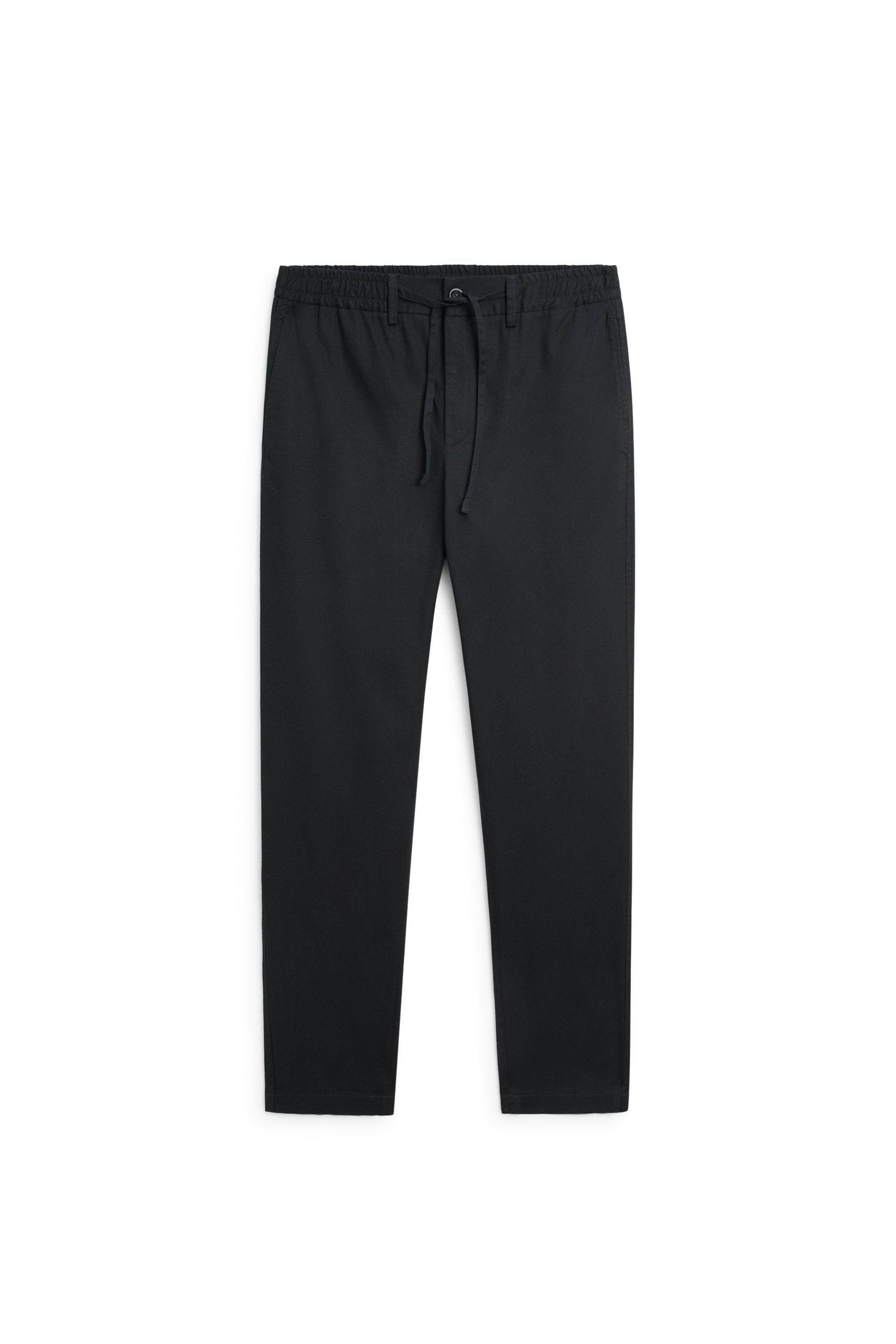 Cotton blend jogger fit pants — NAVY BLUE