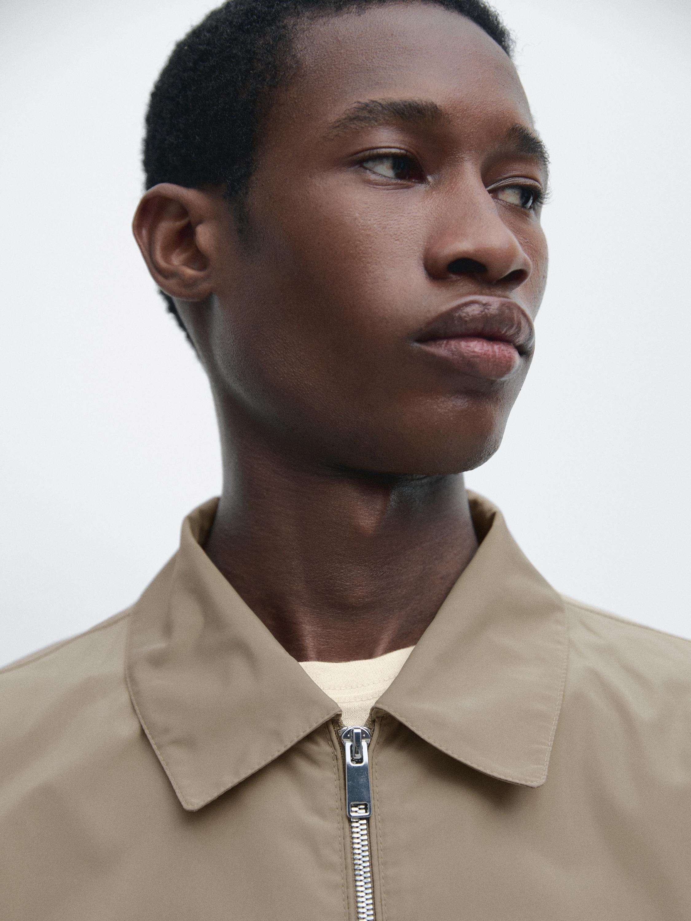 Short technical fabric jacket — MINK
