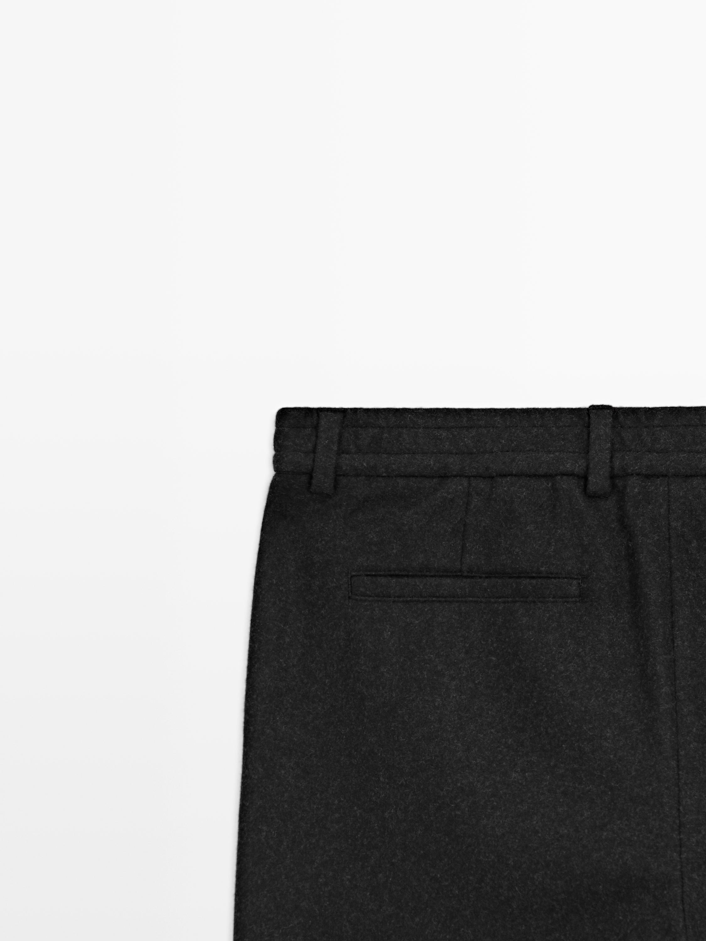 Wool blend trousers — CHARCOAL