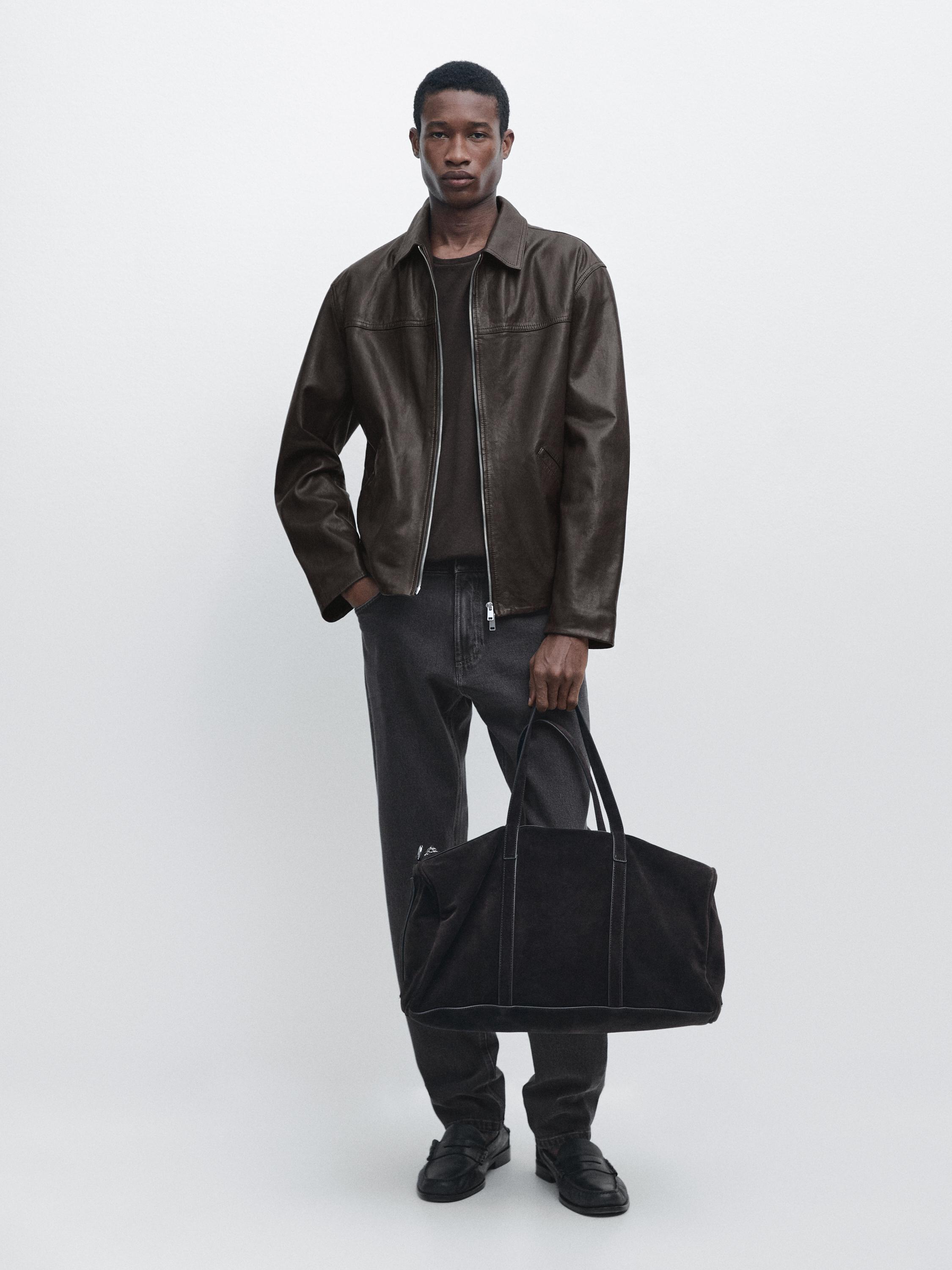 Nappa leather jacket — BROWN