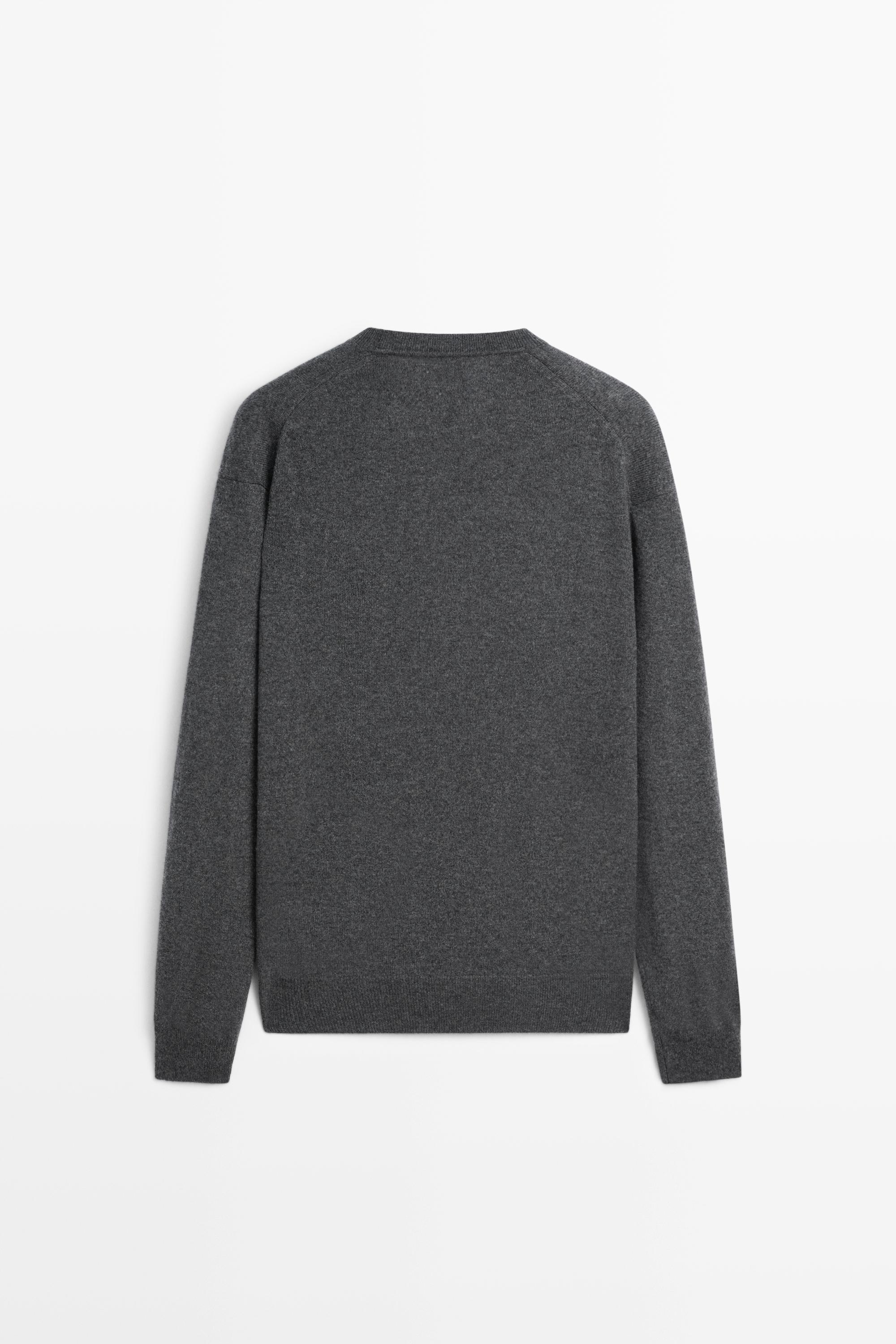 Jersey punto cuello redondo 100% cashmere