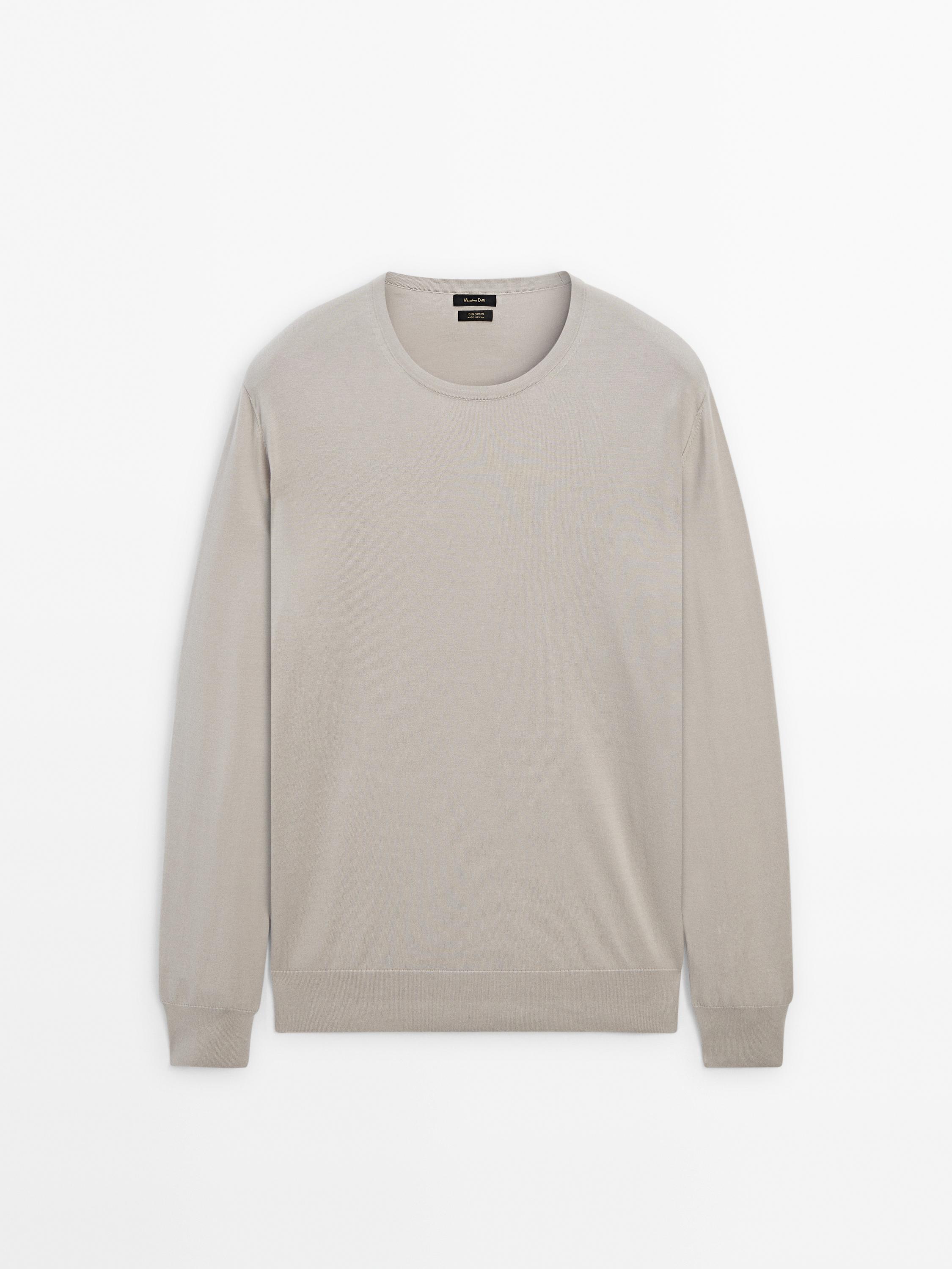 Pull en maille de coton à manches longues