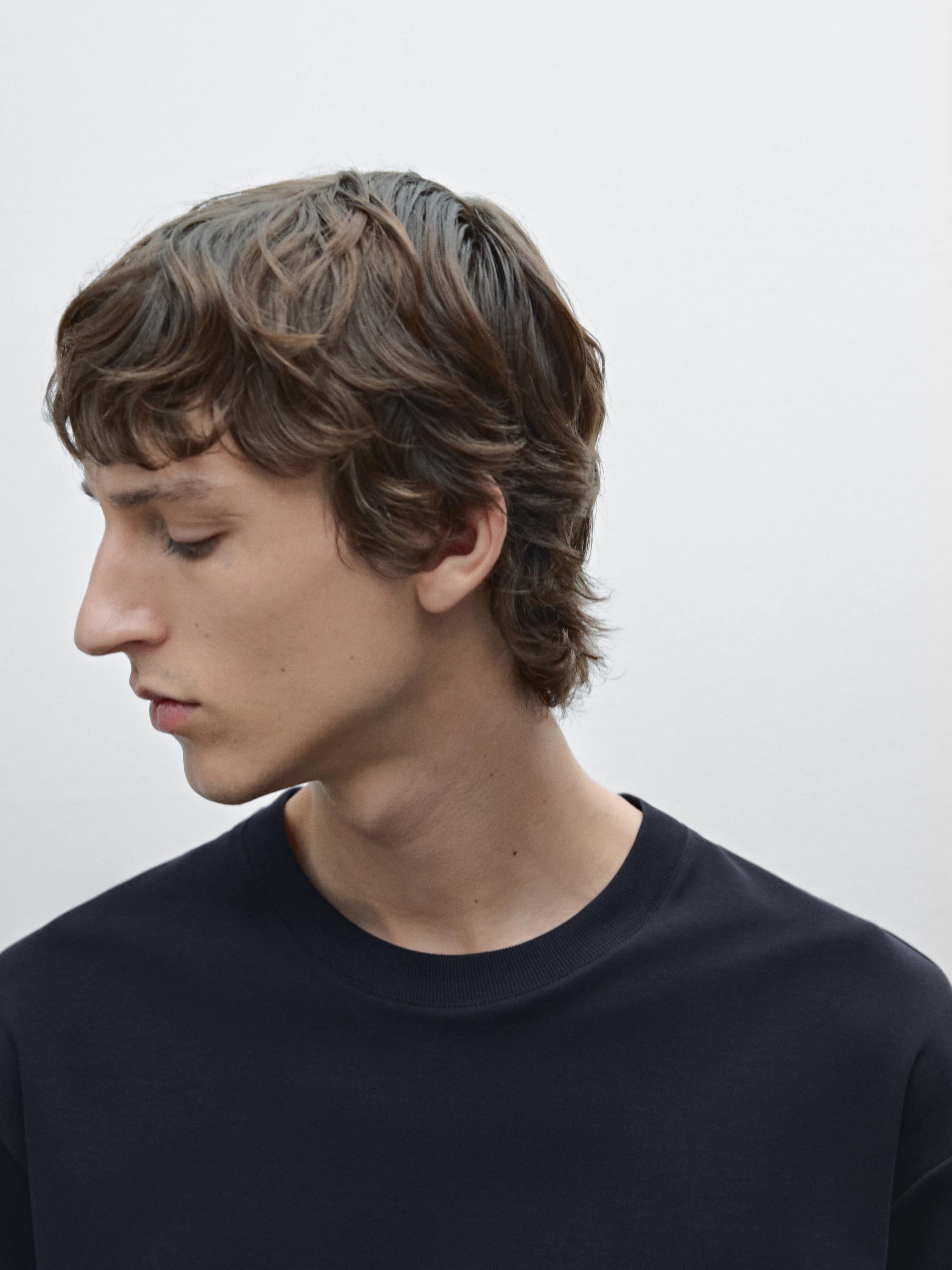 100% cotton short sleeve T-shirt — NAVY BLUE