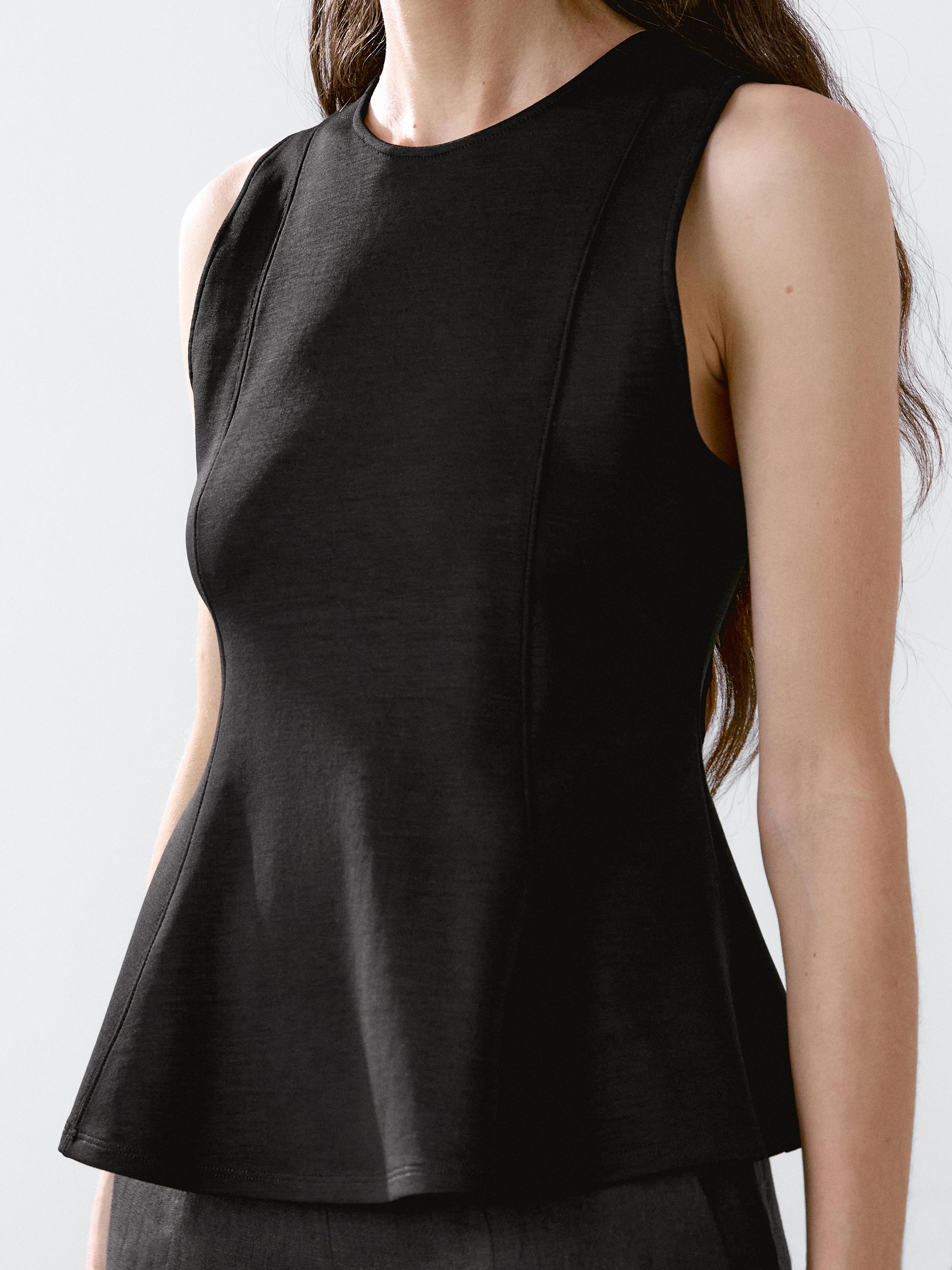 Peplum halter top