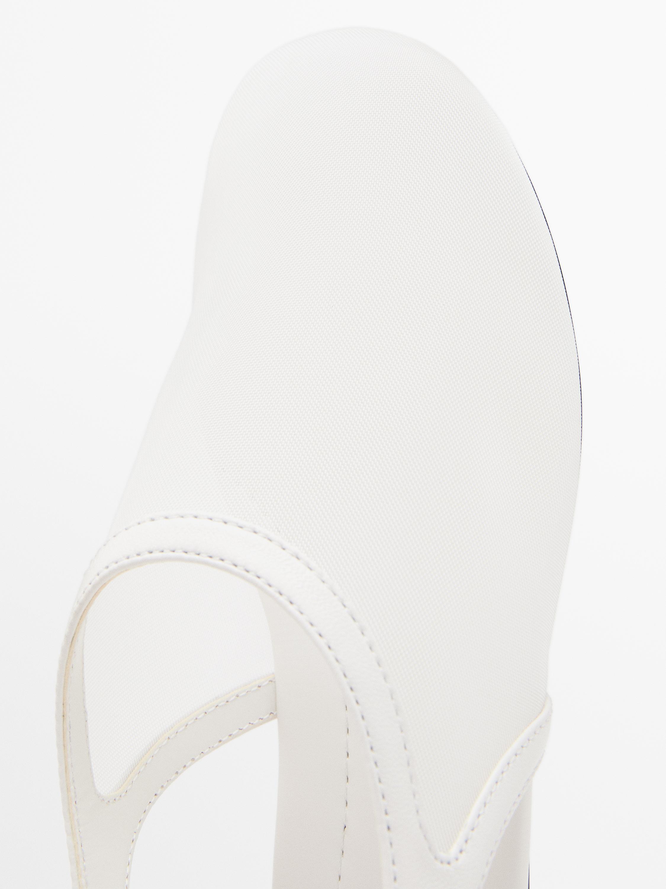 Mesh slingback ballet flats