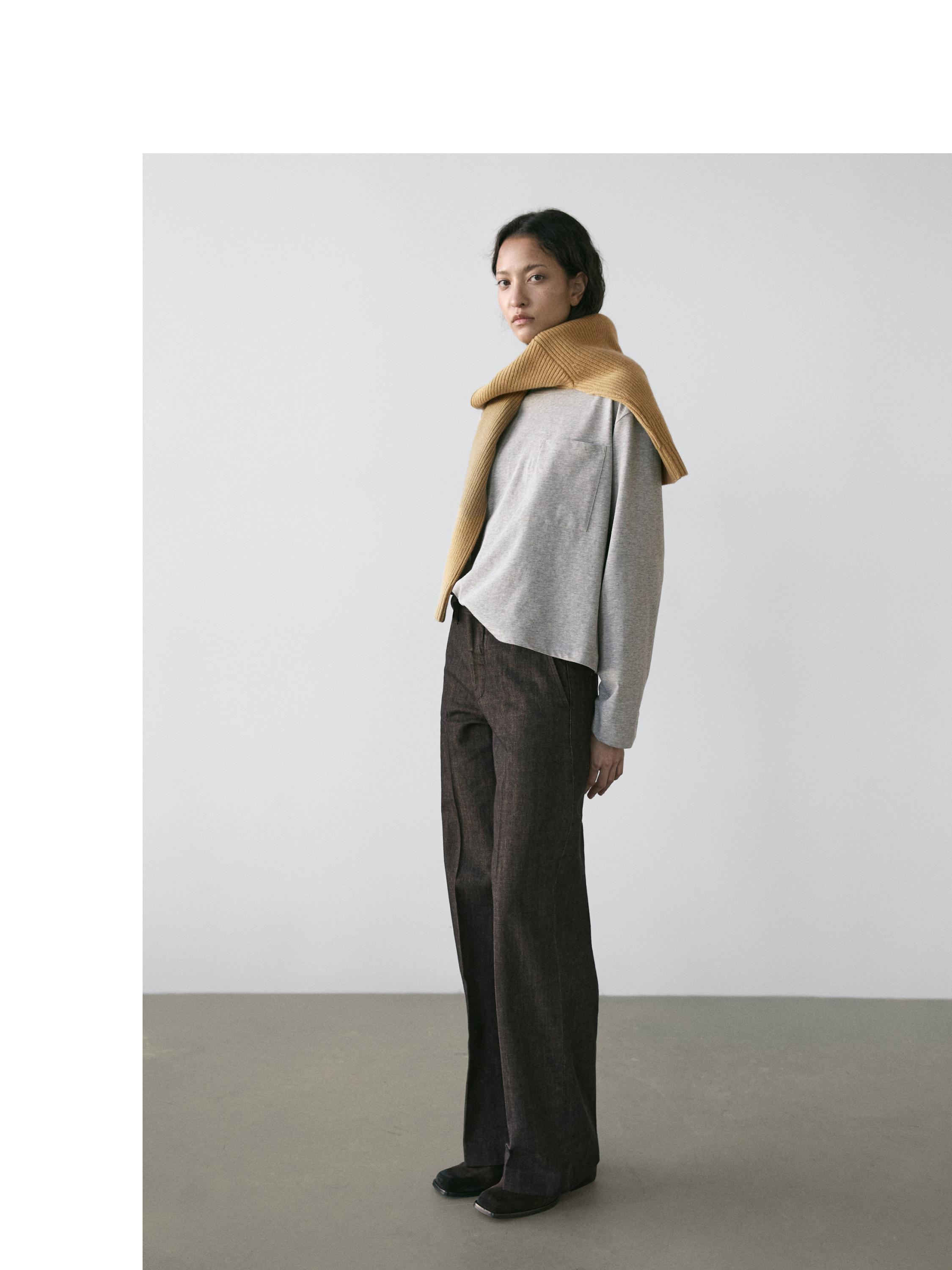 Mid-rise wide-leg jeans — NATURAL GREY