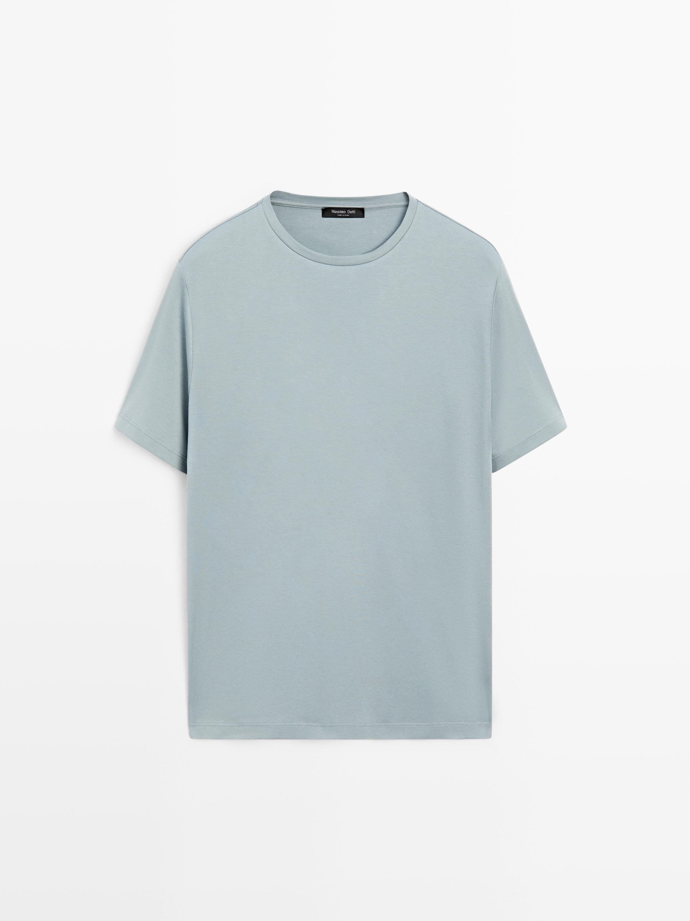 Camiseta manga corta mezcla algodón