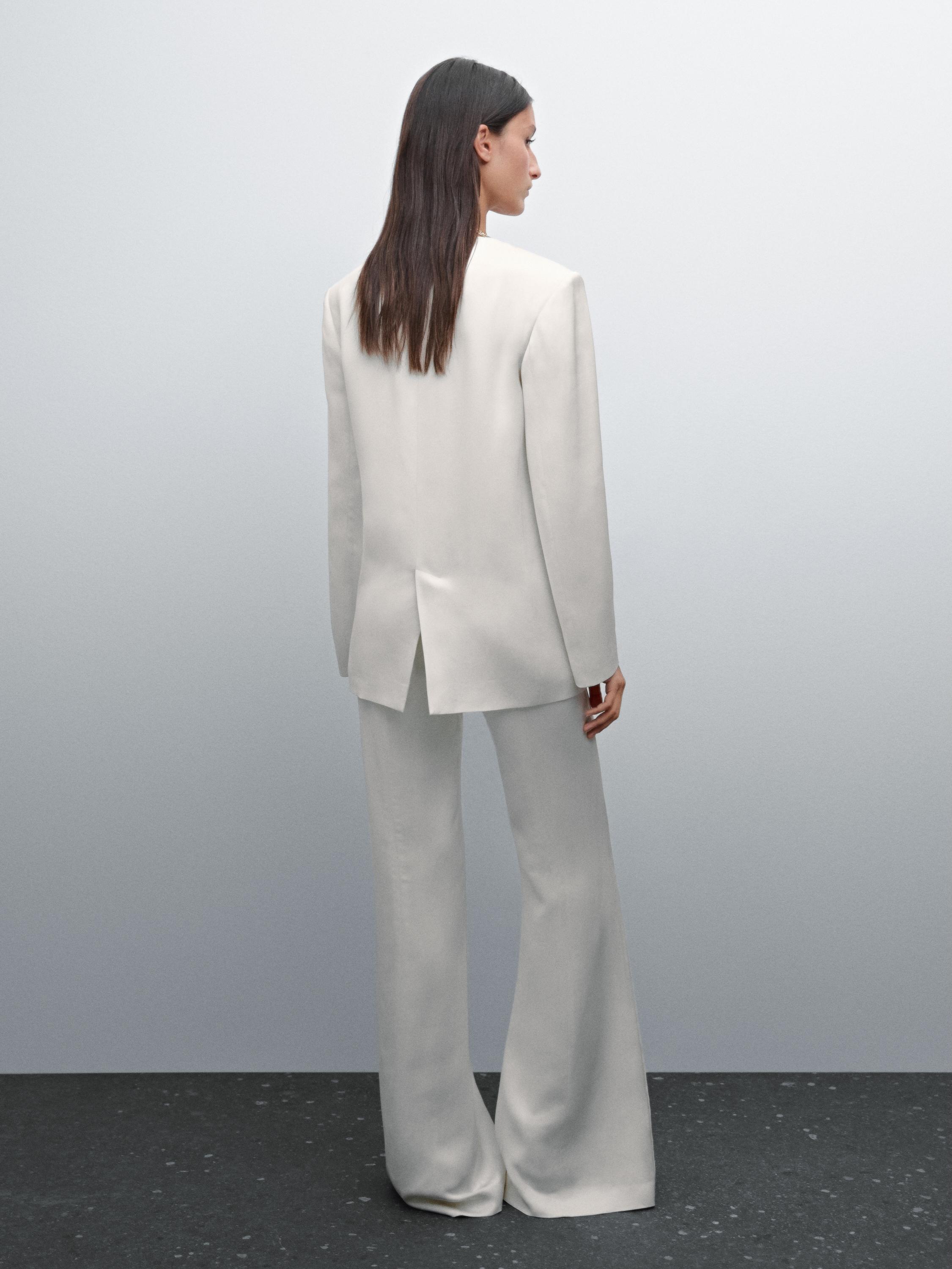 Crepe lace-up blazer