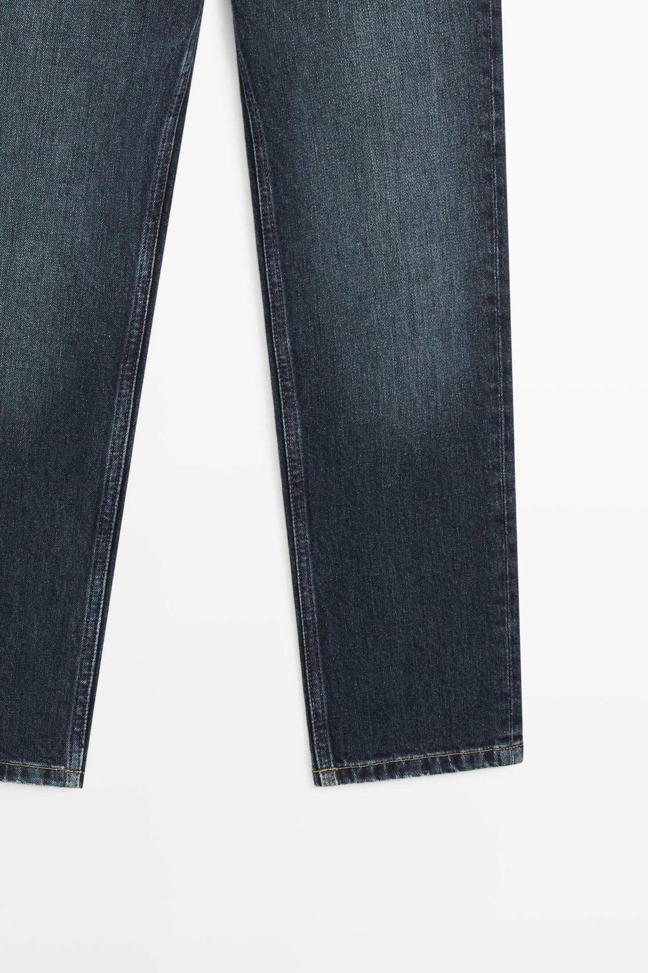 Mid-waist slim fit cropped jeans — MEDIUM BLUE