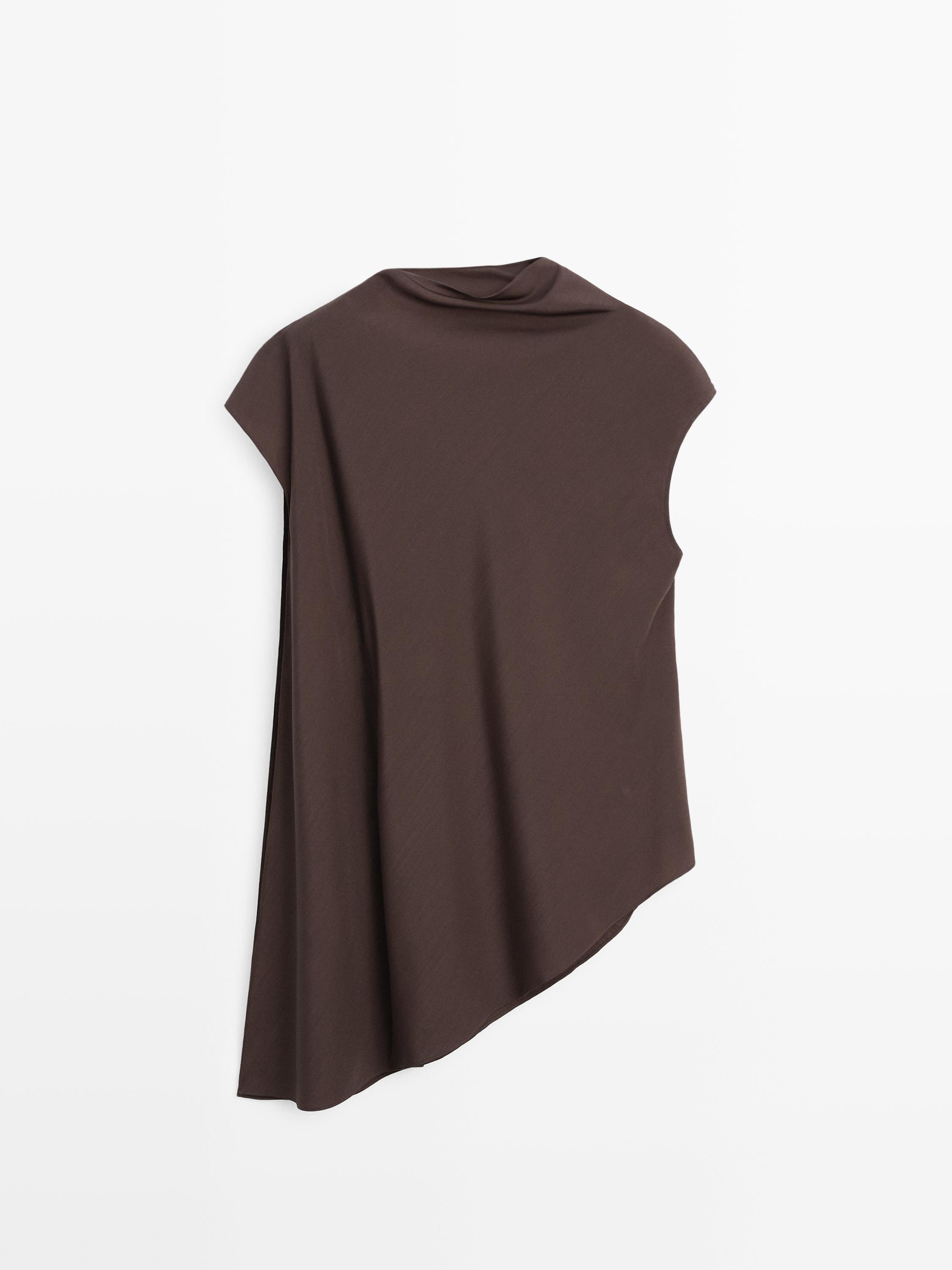 Asymmetrisches Top mit Kragendetail - LIMITED