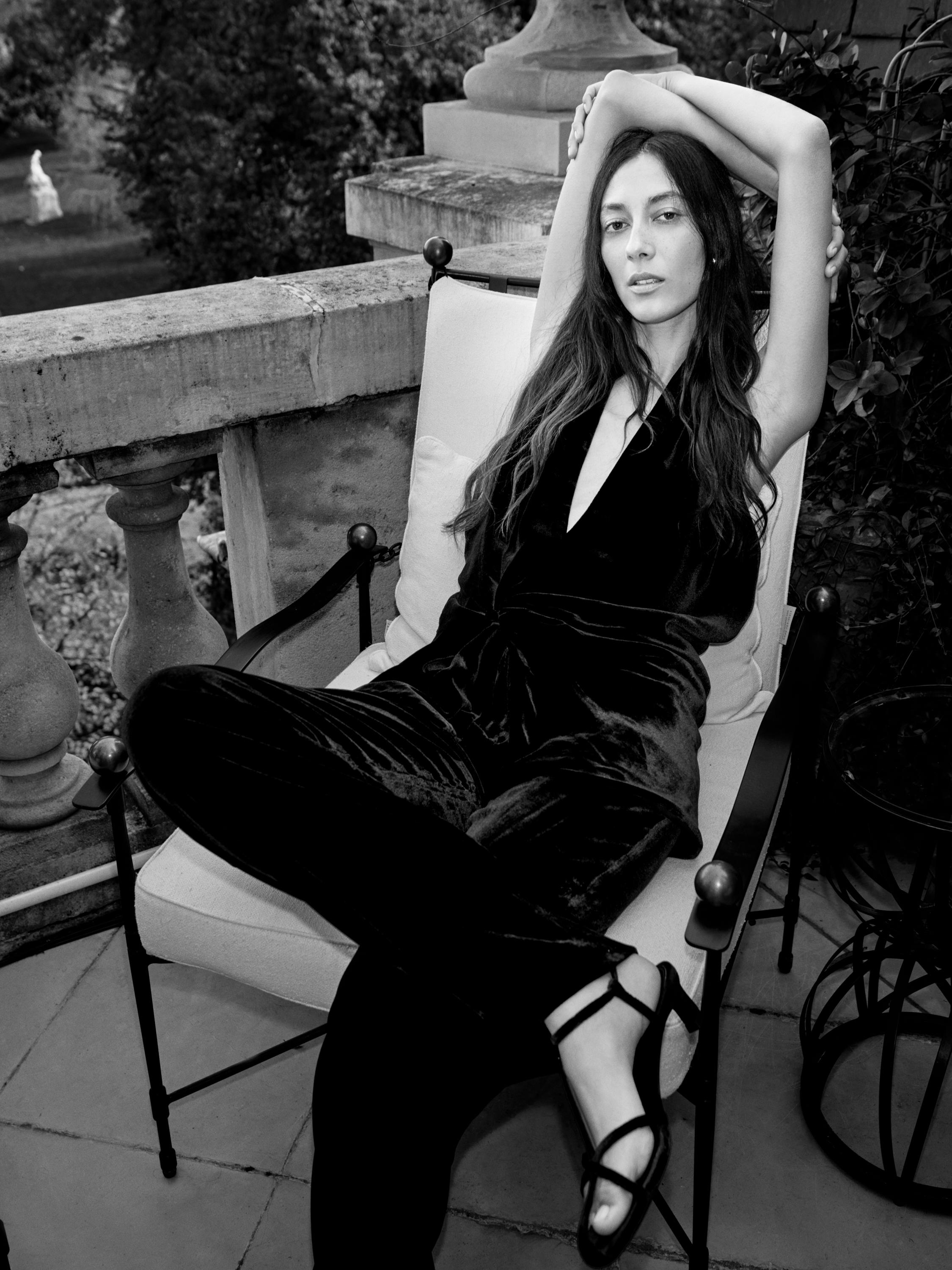 Velvet halterneck top