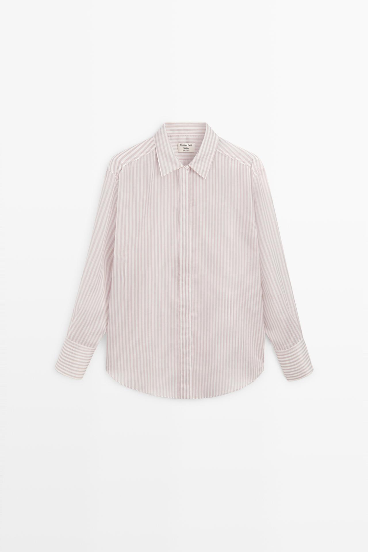 Flowing striped shirt - STUDIO — Pink