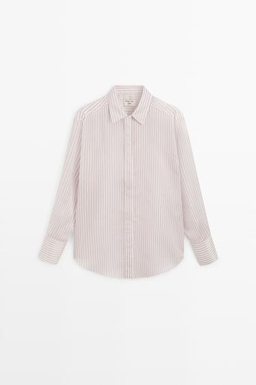 Flowing striped shirt - STUDIO — Pink 2