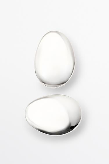 Irregular flat earrings — SILVER 6