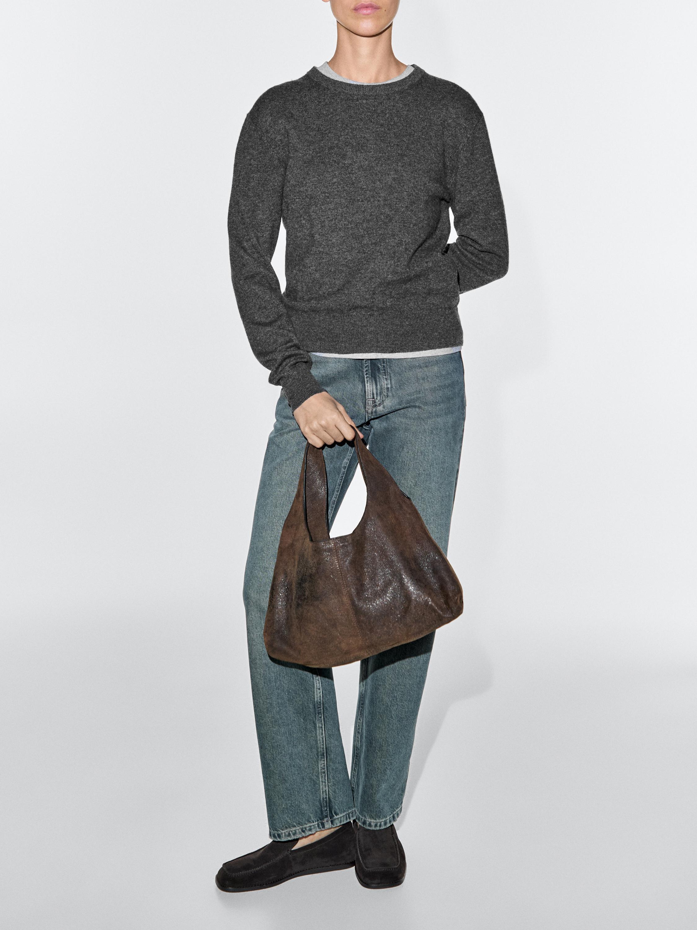 Sac moyen format en cuir nappa