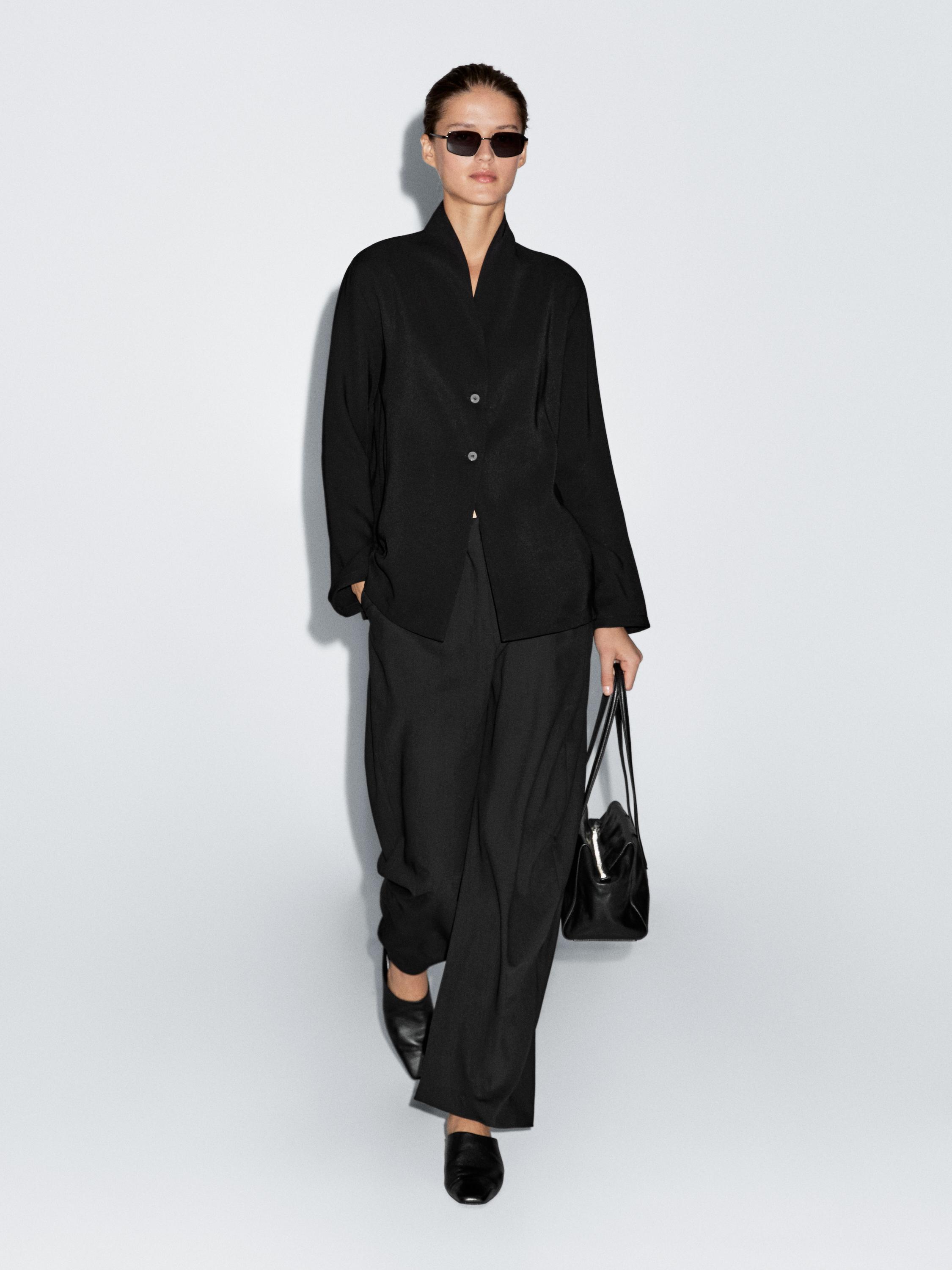 V-neck blazer