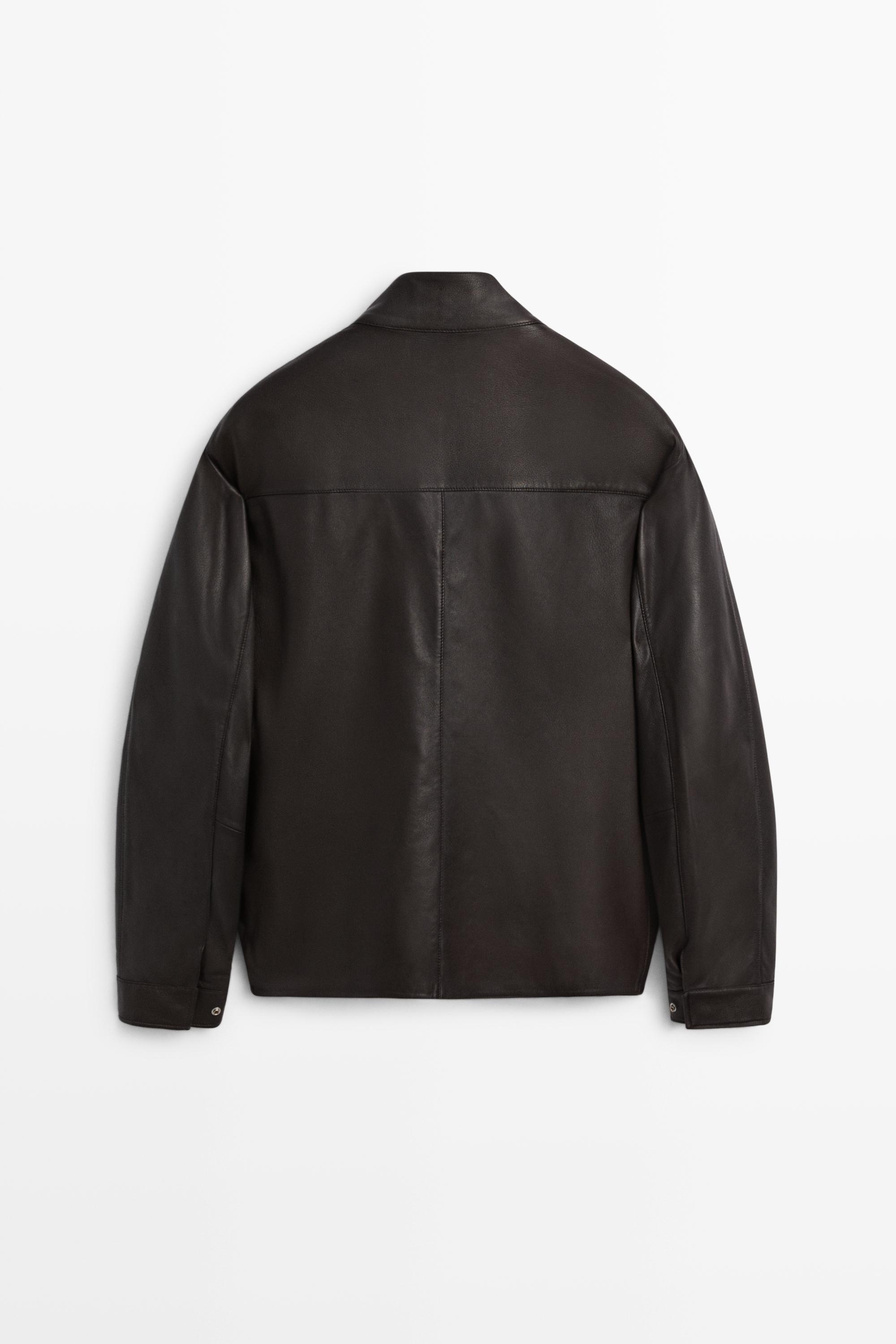 Nappa leather jacket — BROWN