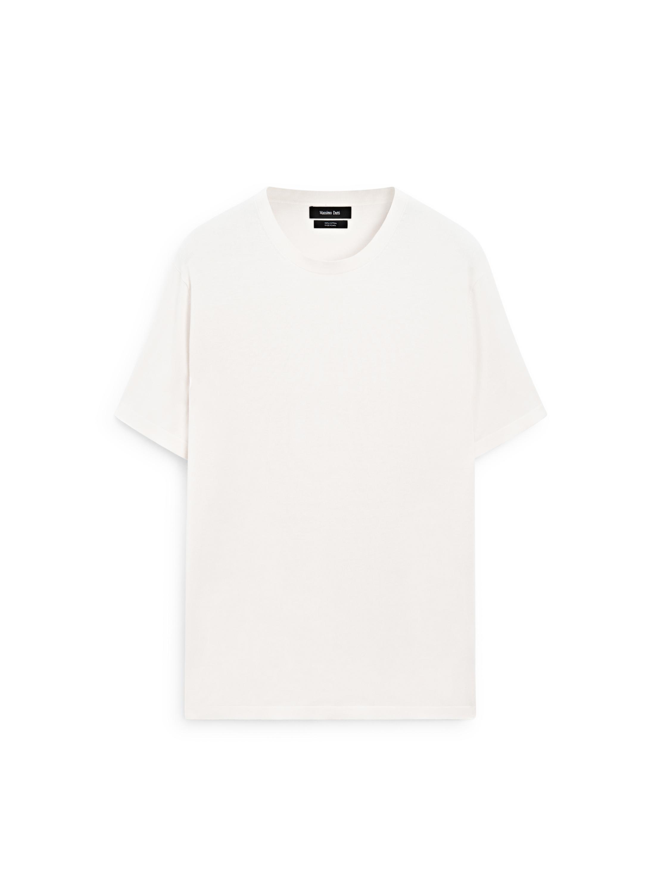100% cotton short sleeve knit sweater — CREAM