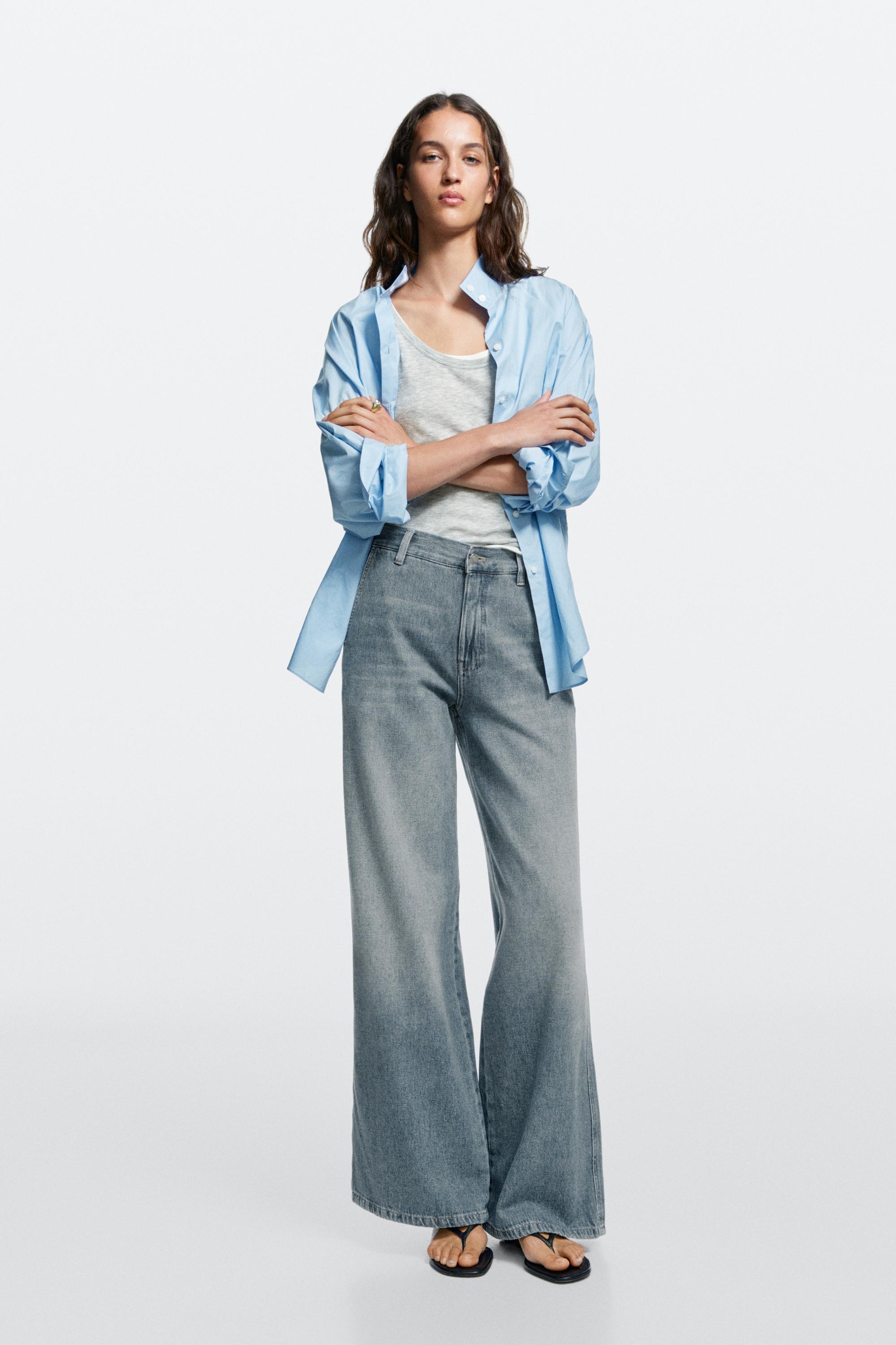 Jean wide leg taille haute