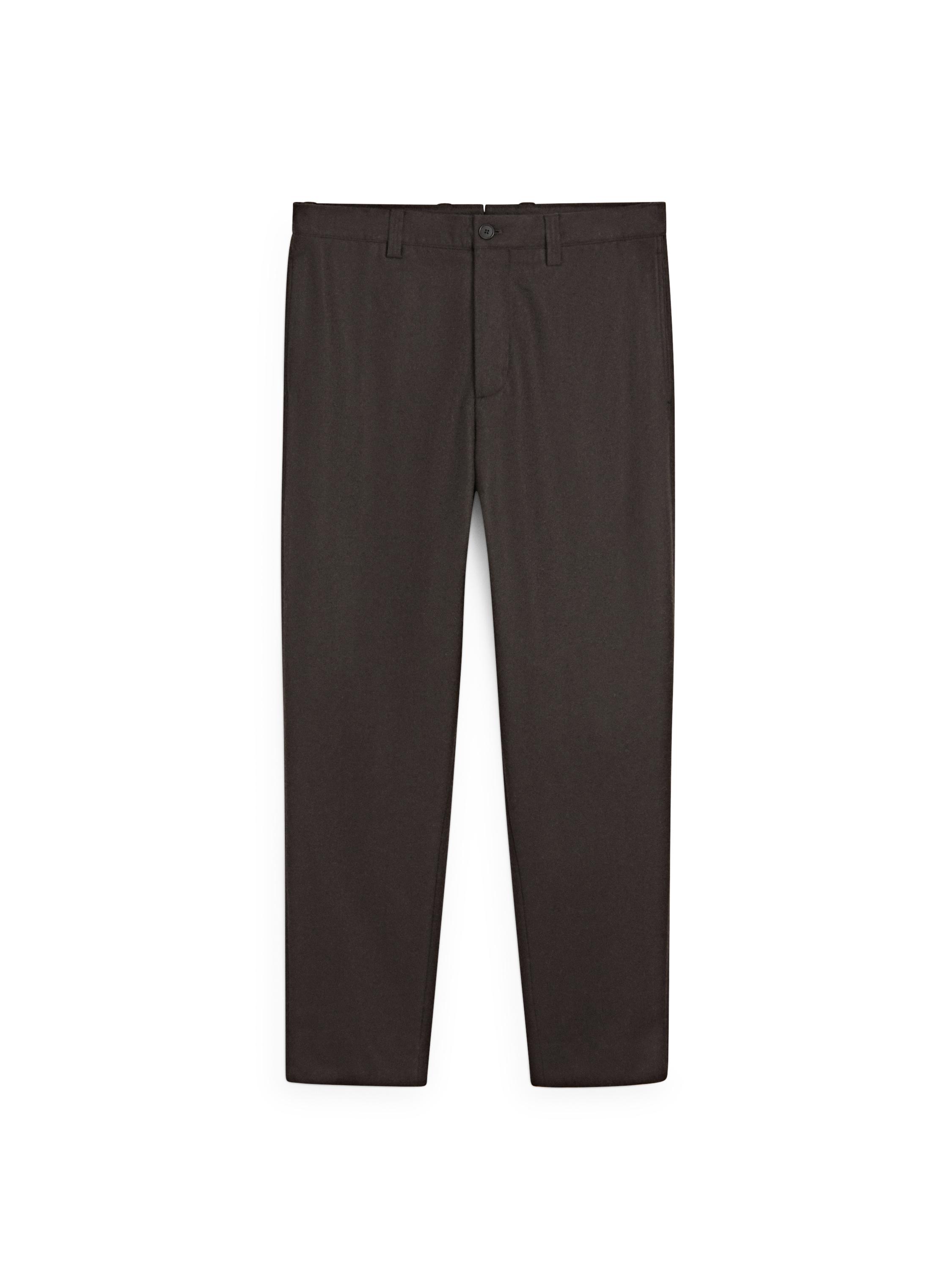Total look wool blend trousers — BROWN