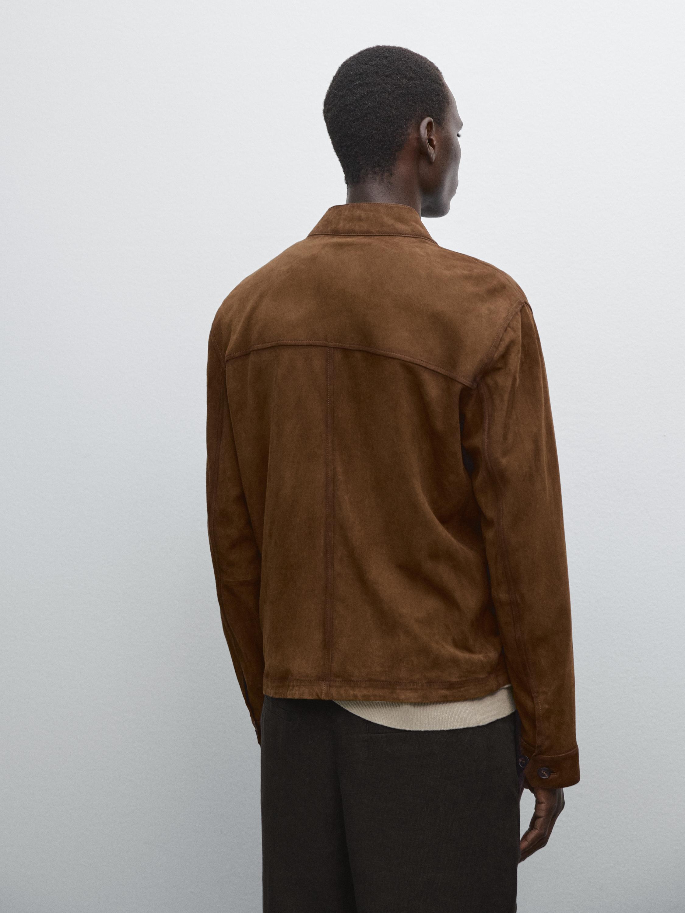 Suede leather jacket