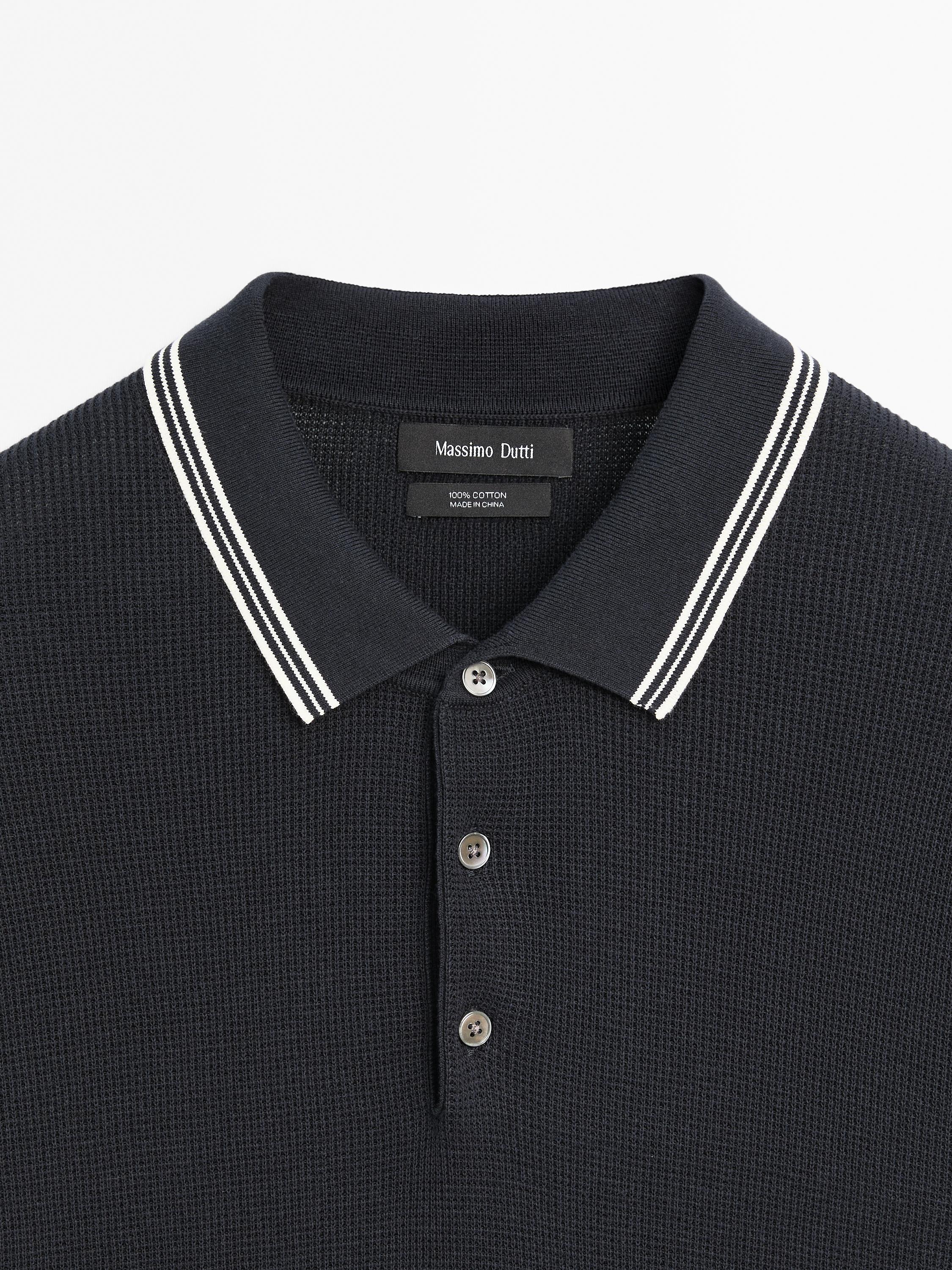 100% cotton knit polo shirt