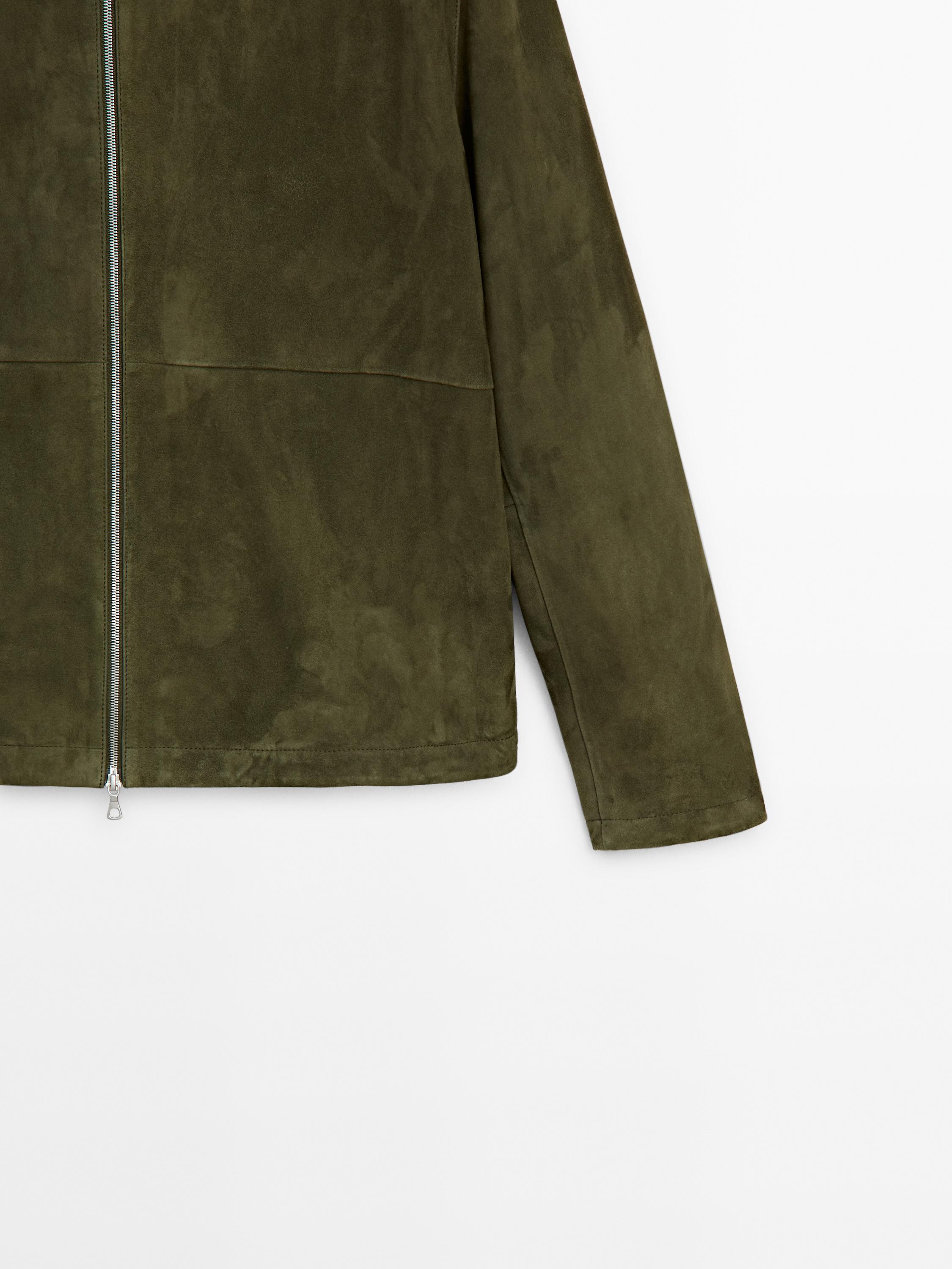 Suede leather jacket