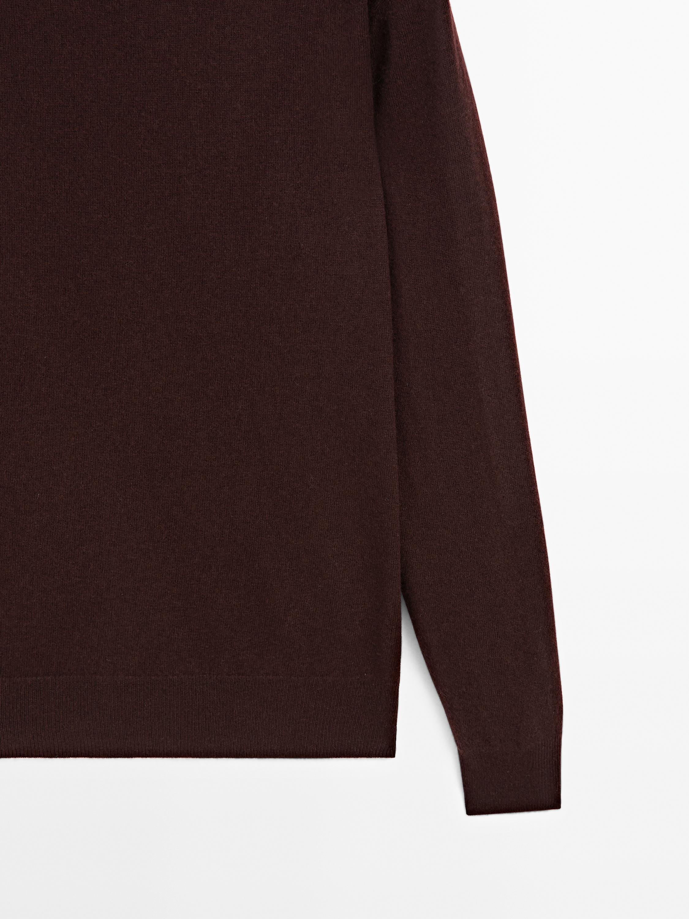 Wool blend crew neck sweater