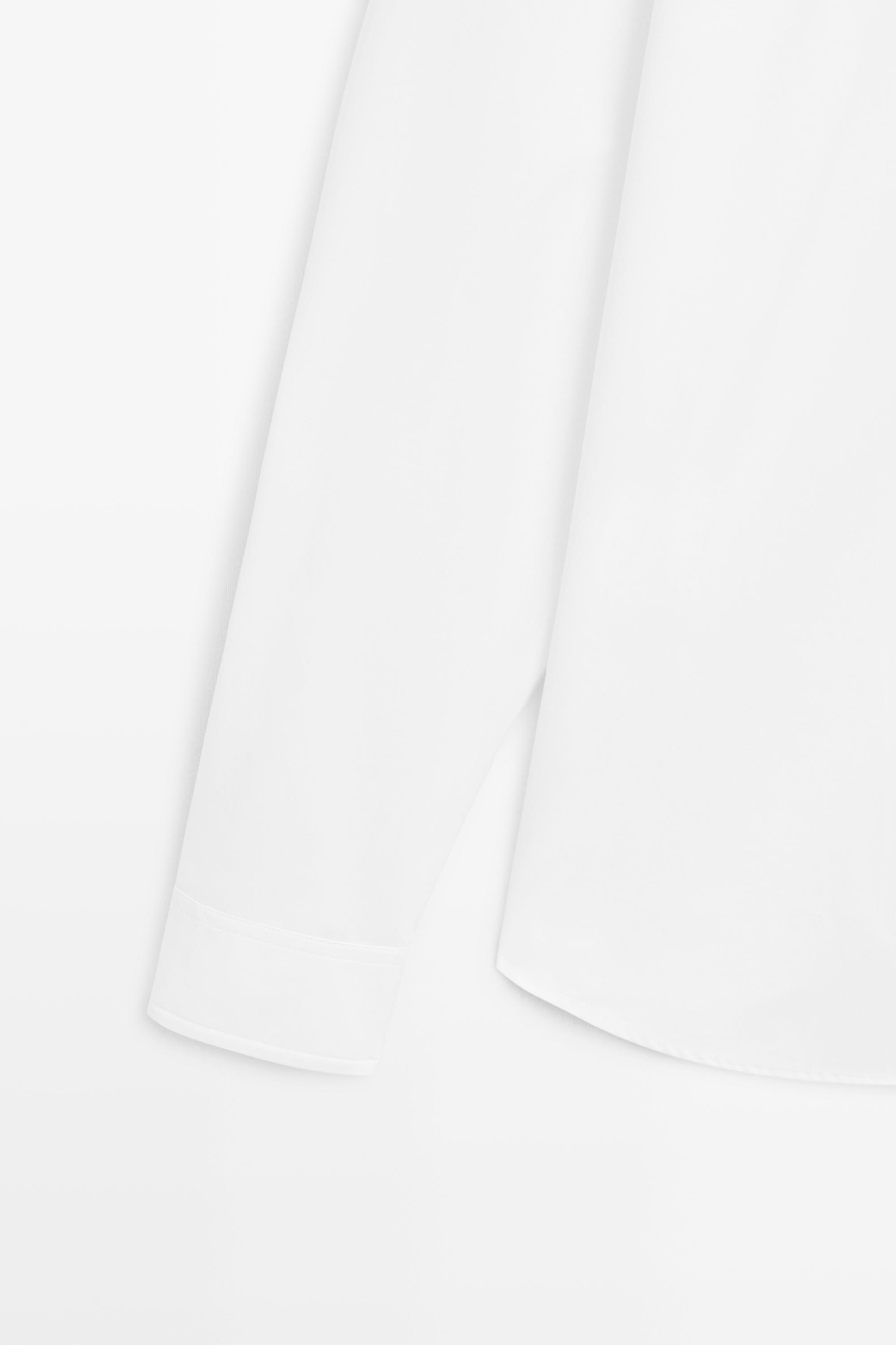100% cotton relaxed fit shirt — WHITE