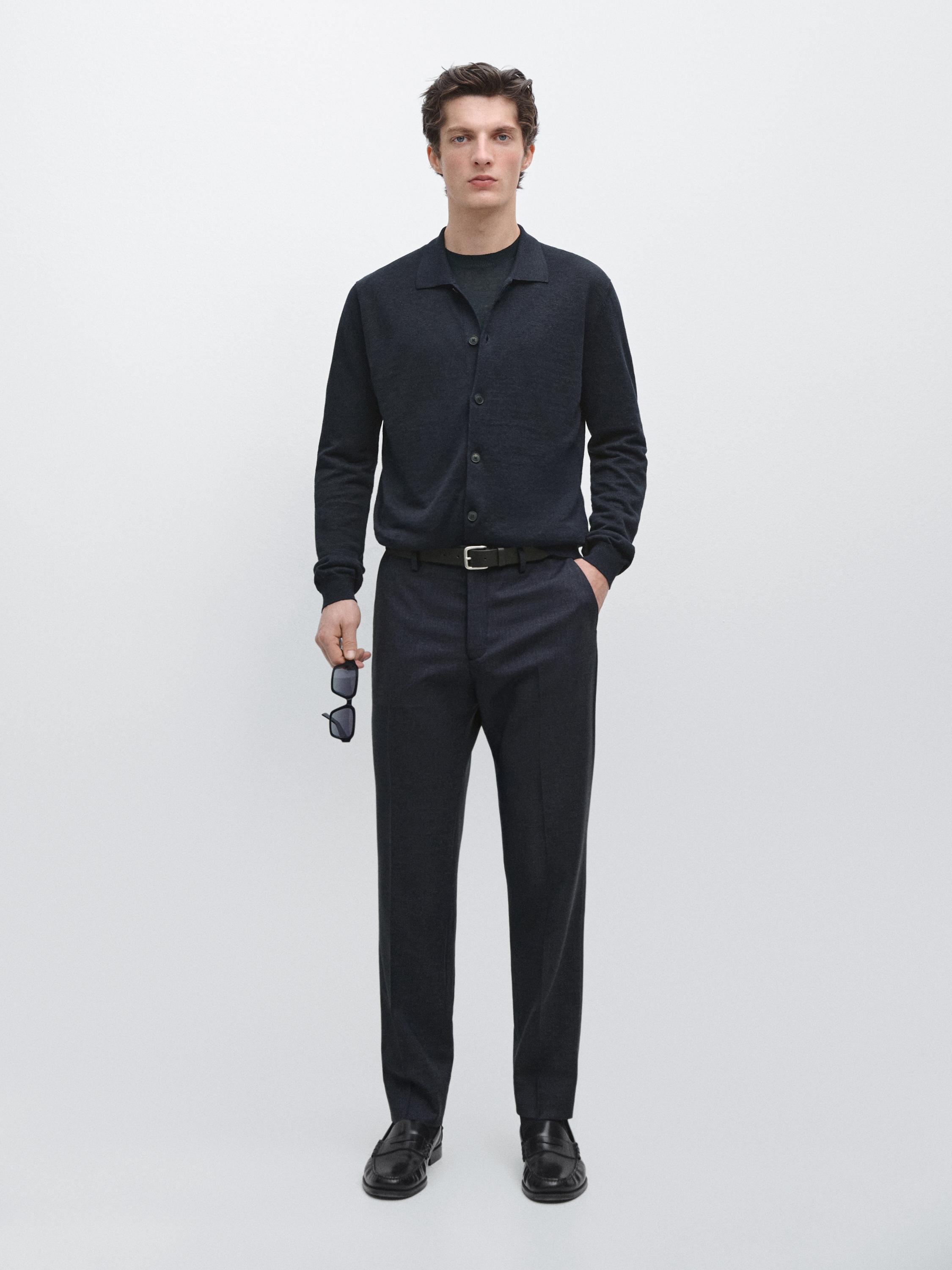 Cold wool suit trousers — INDIGO