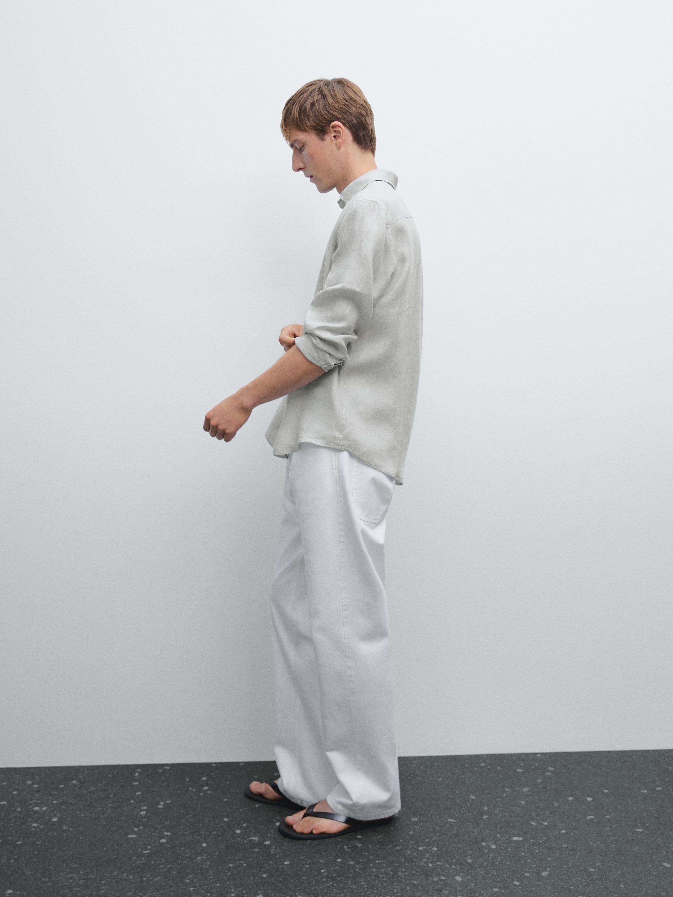 100% linen regular fit shirt