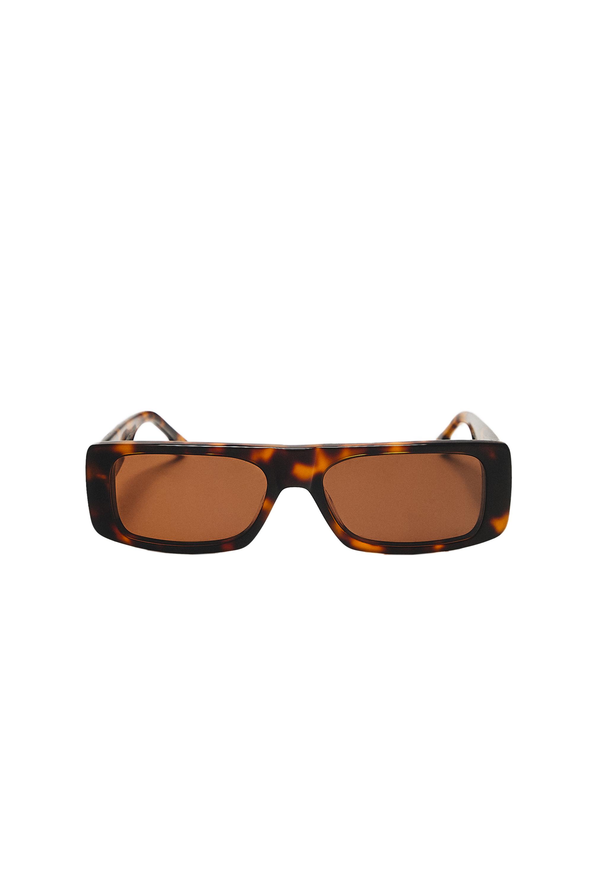 Rectangular sunglasses — BROWN