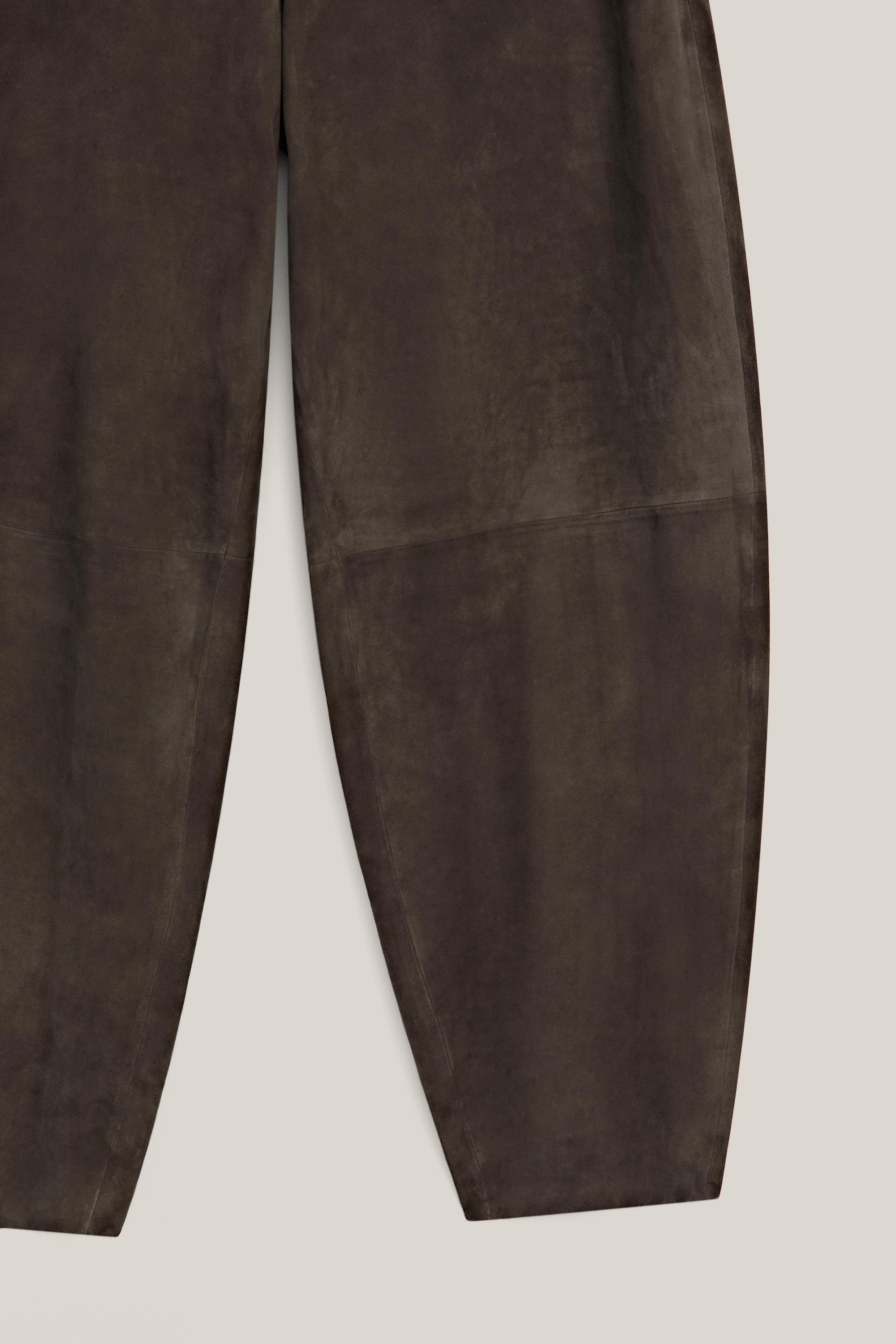 Suede leather trousers - LIMITED EDITION — MOLE BROWN