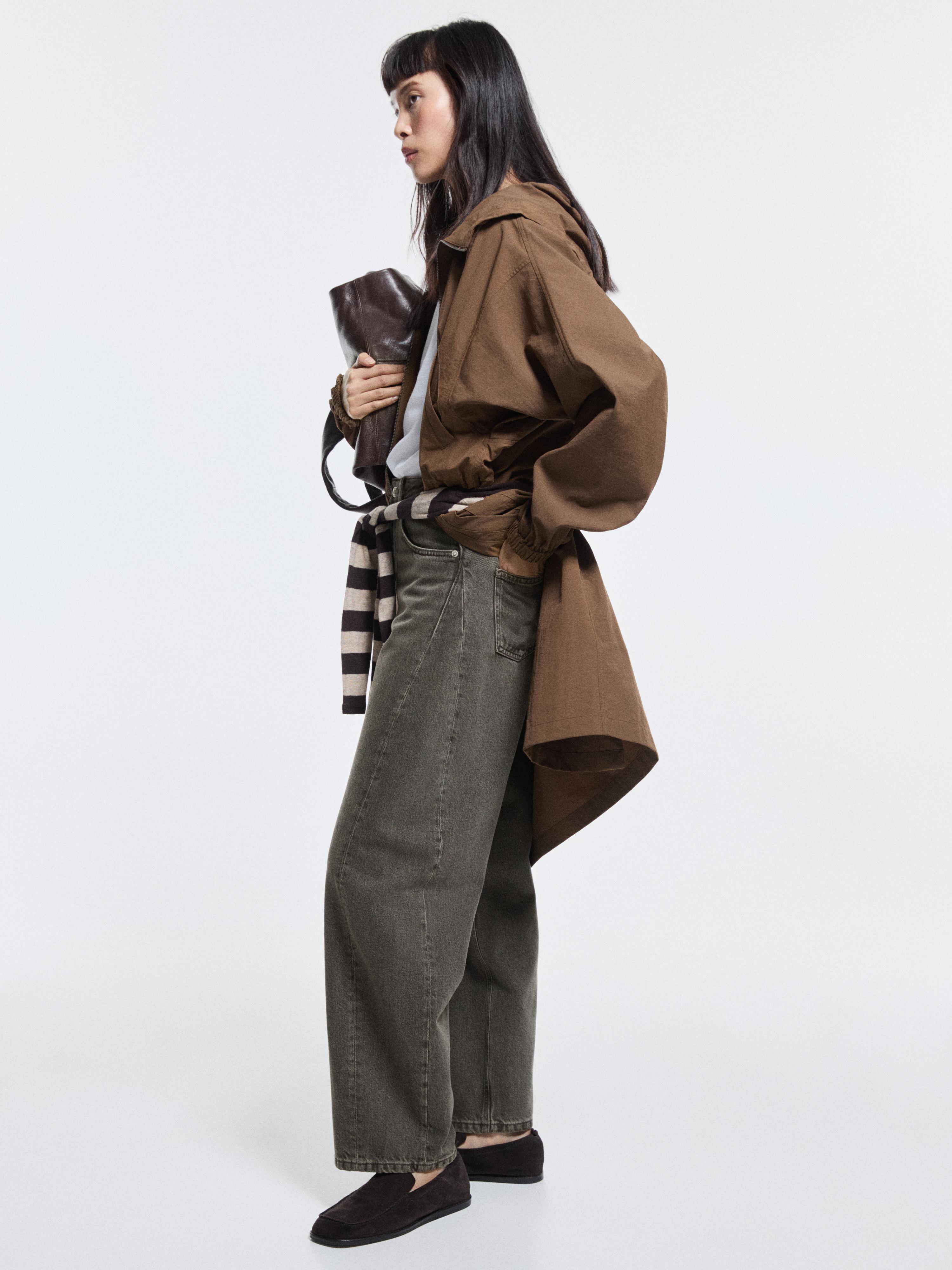 Mid-rise balloon fit jeans — NATURAL GREY