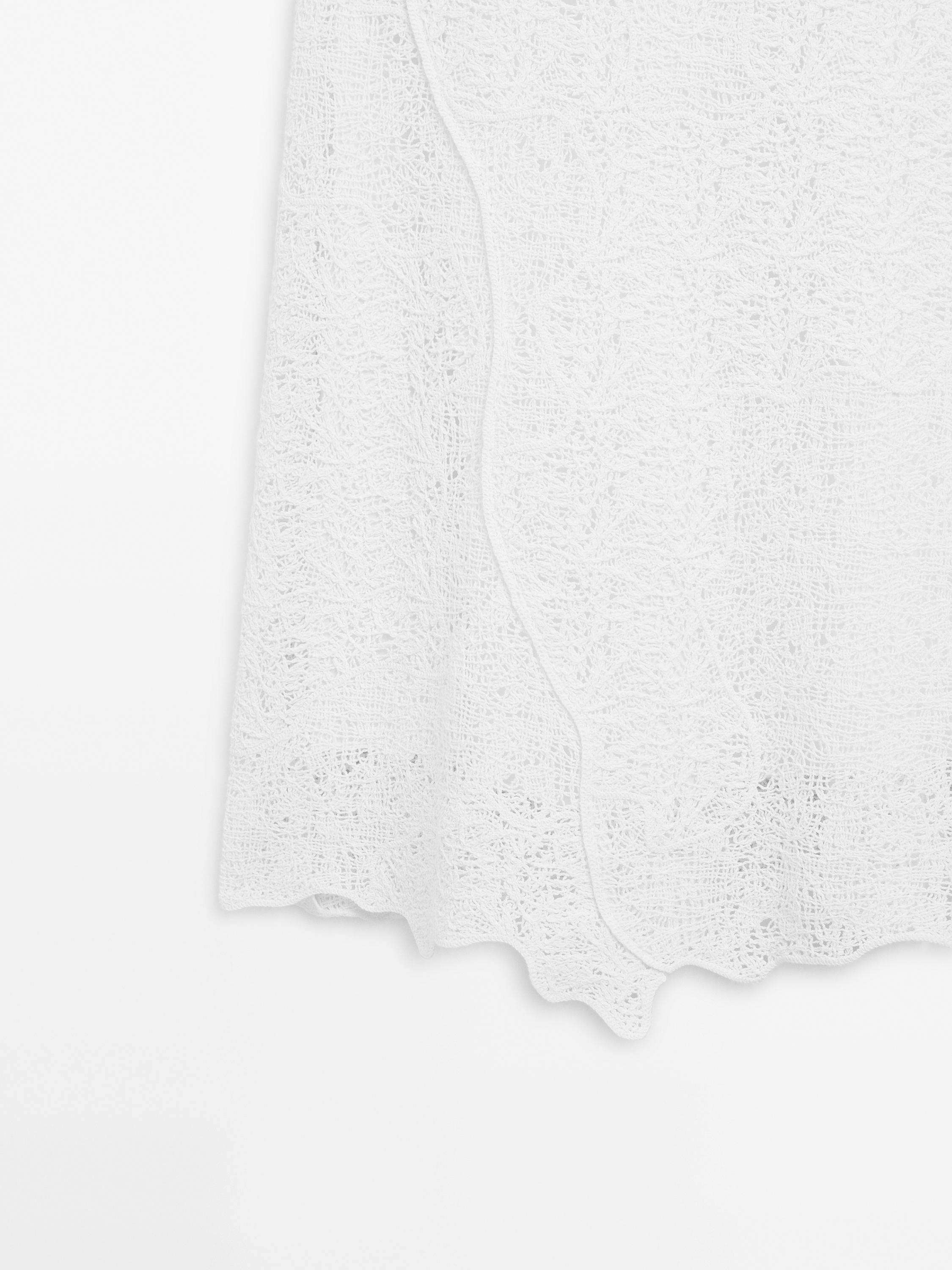 Vestido midi com roda em mistura de algodão