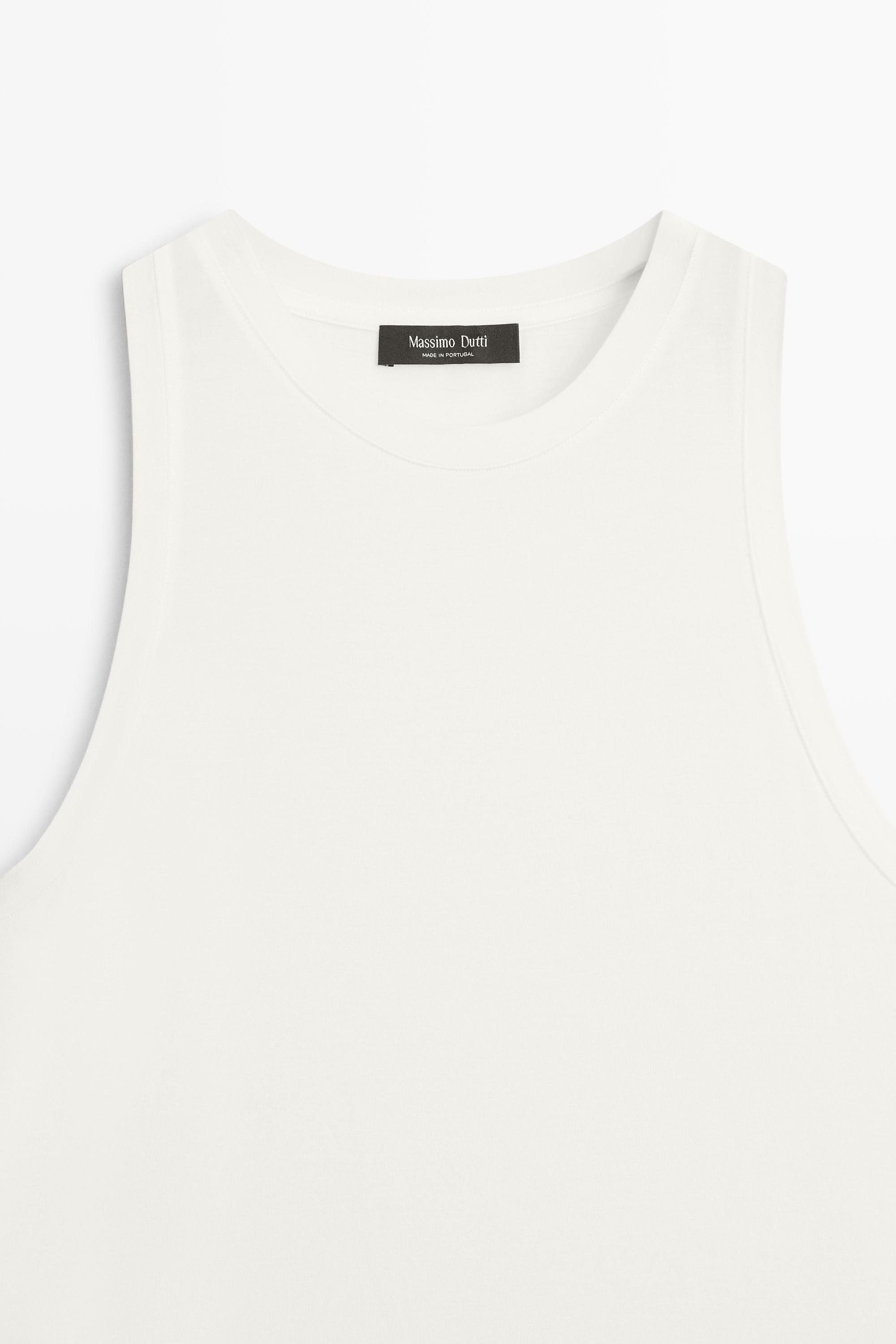 Silk blend sleeveless top - STUDIO — CREAM