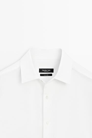 100% cotton regular fit shirt — WHITE 9