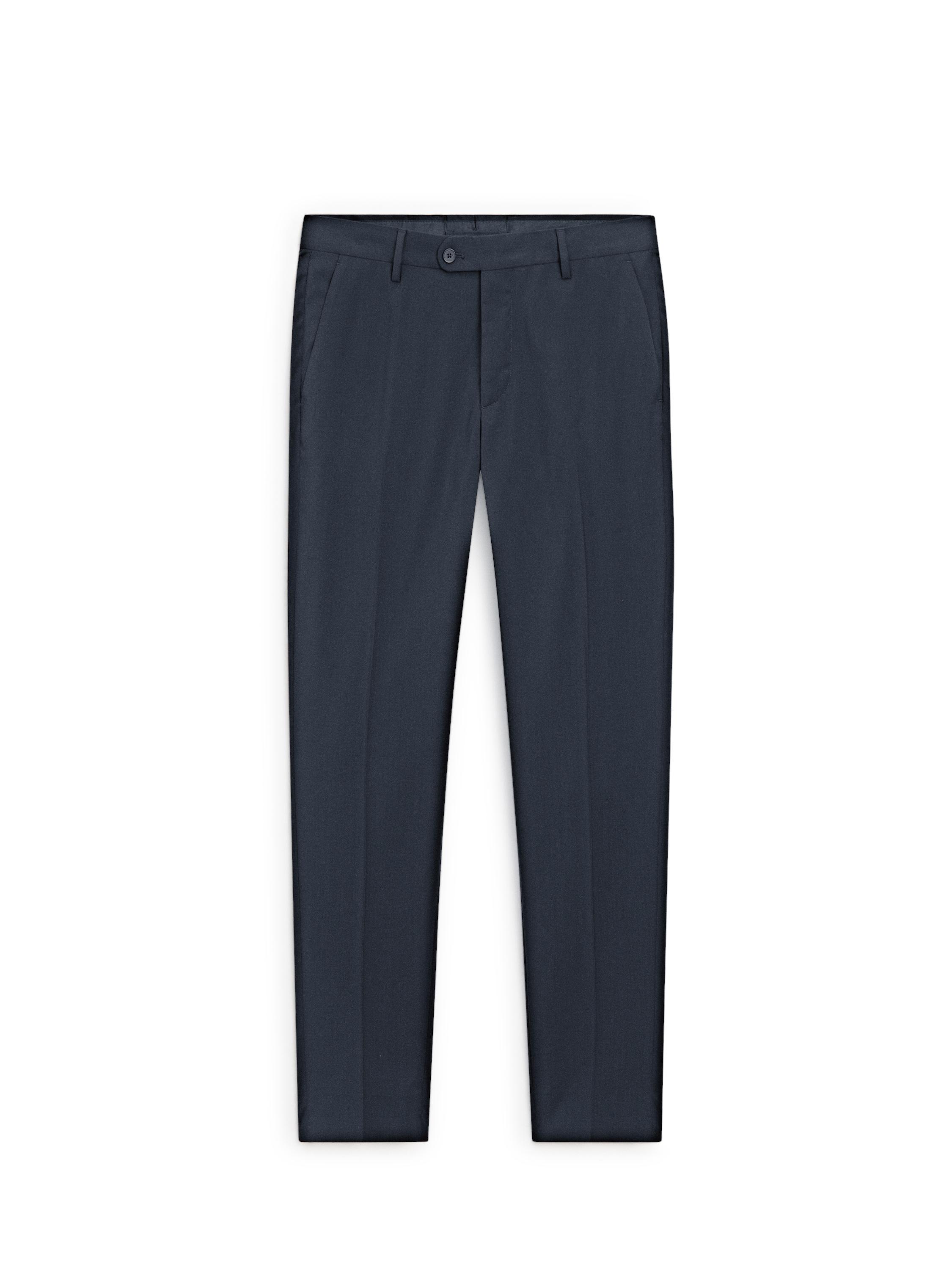 Cold wool suit trousers — NAVY BLUE