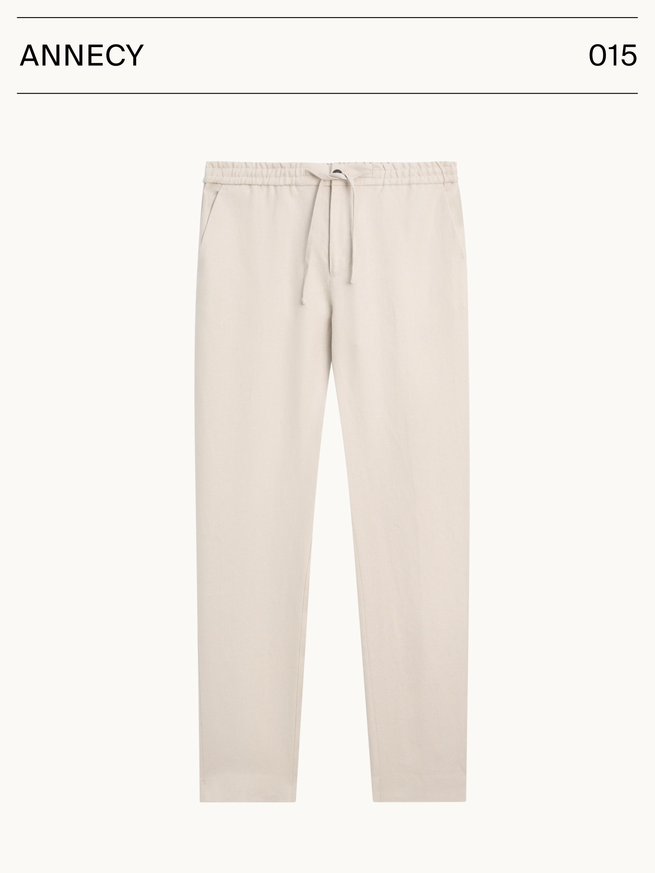 100% linen joggers — BEIGE