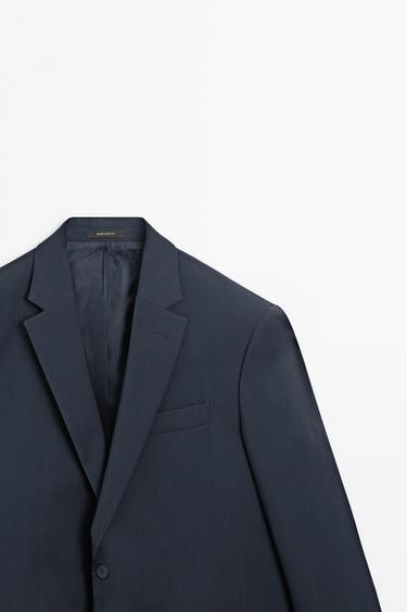 100% cool wool suit blazer — NAVY BLUE 6