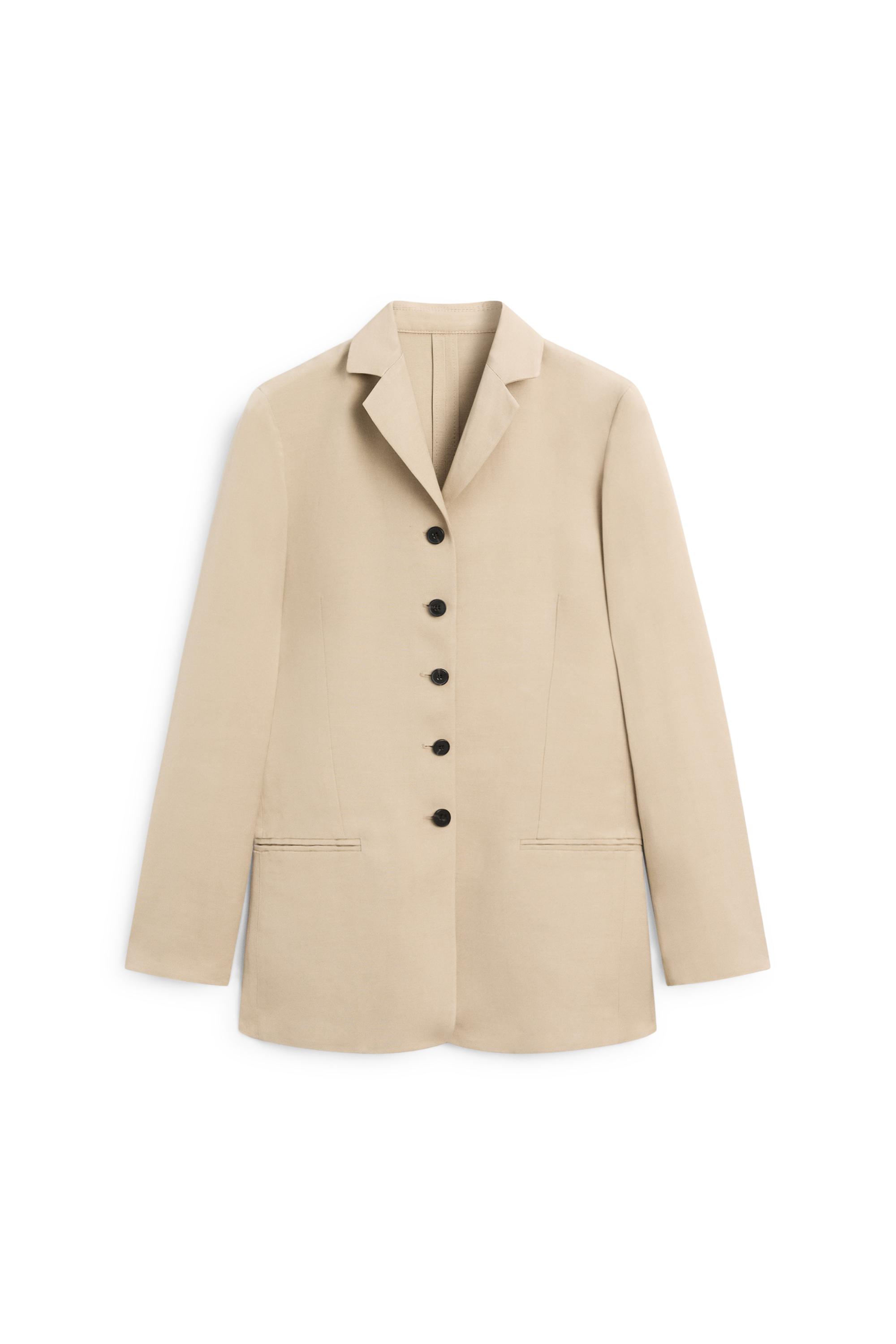 Flowing buttoned blazer — BEIGE