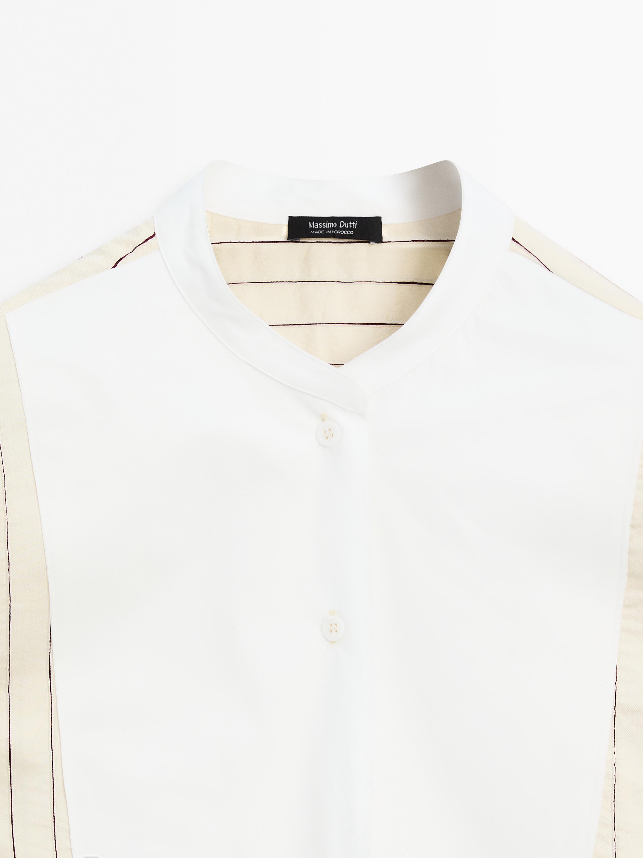 Cotton blend striped chest shirt · Yellow · Shirts | Massimo