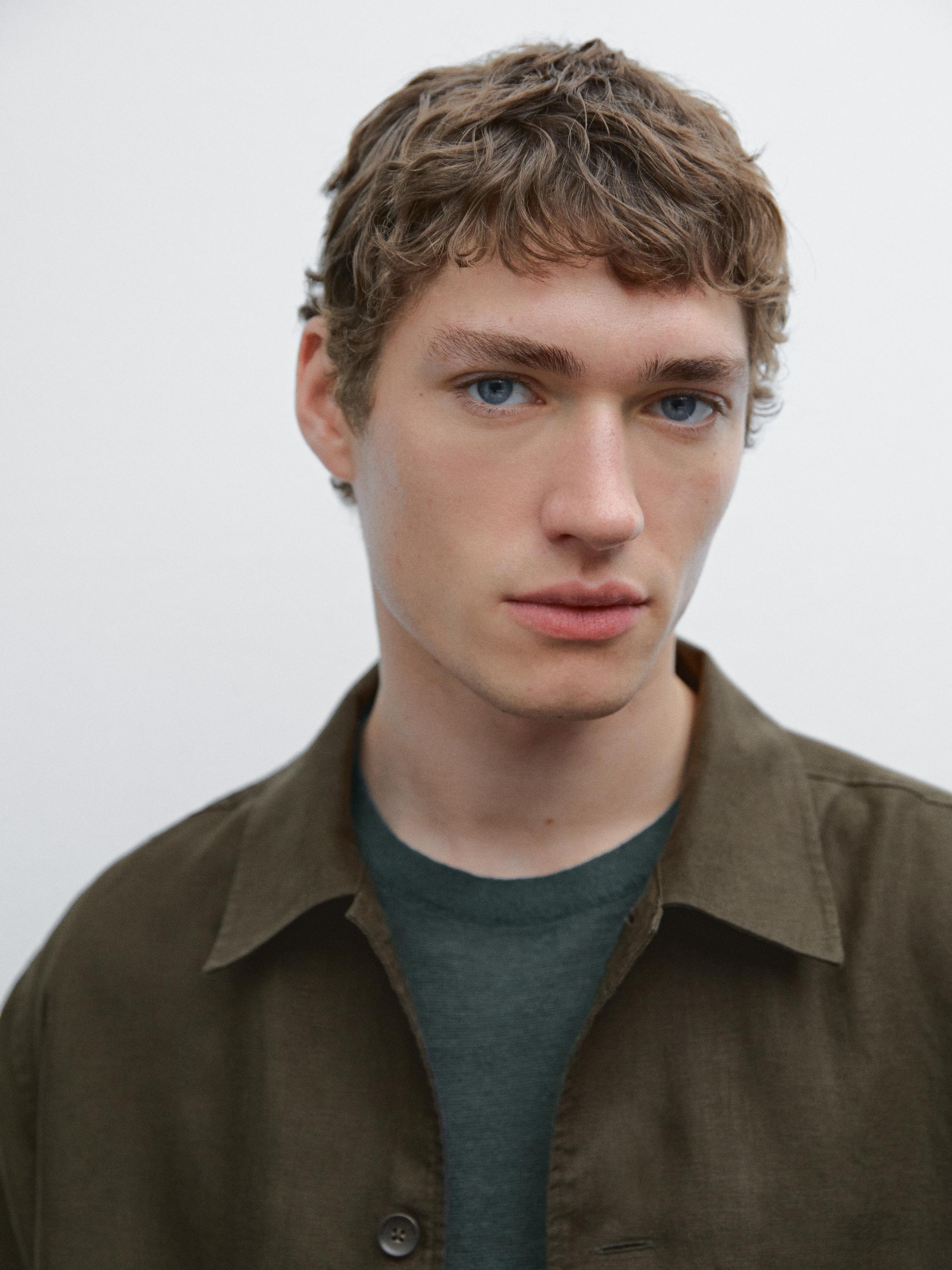 100% linen overshirt