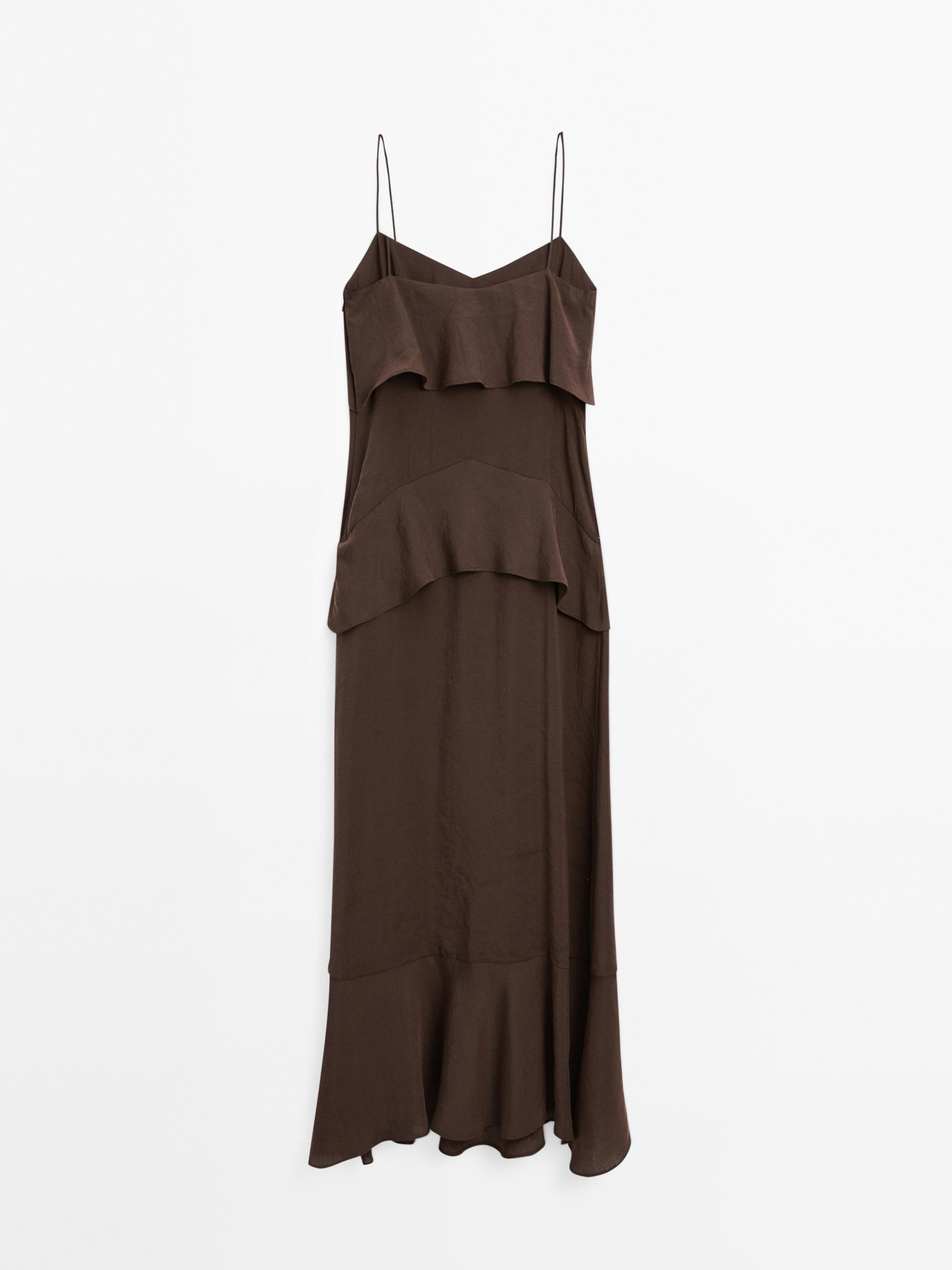 Vestido largo volantes